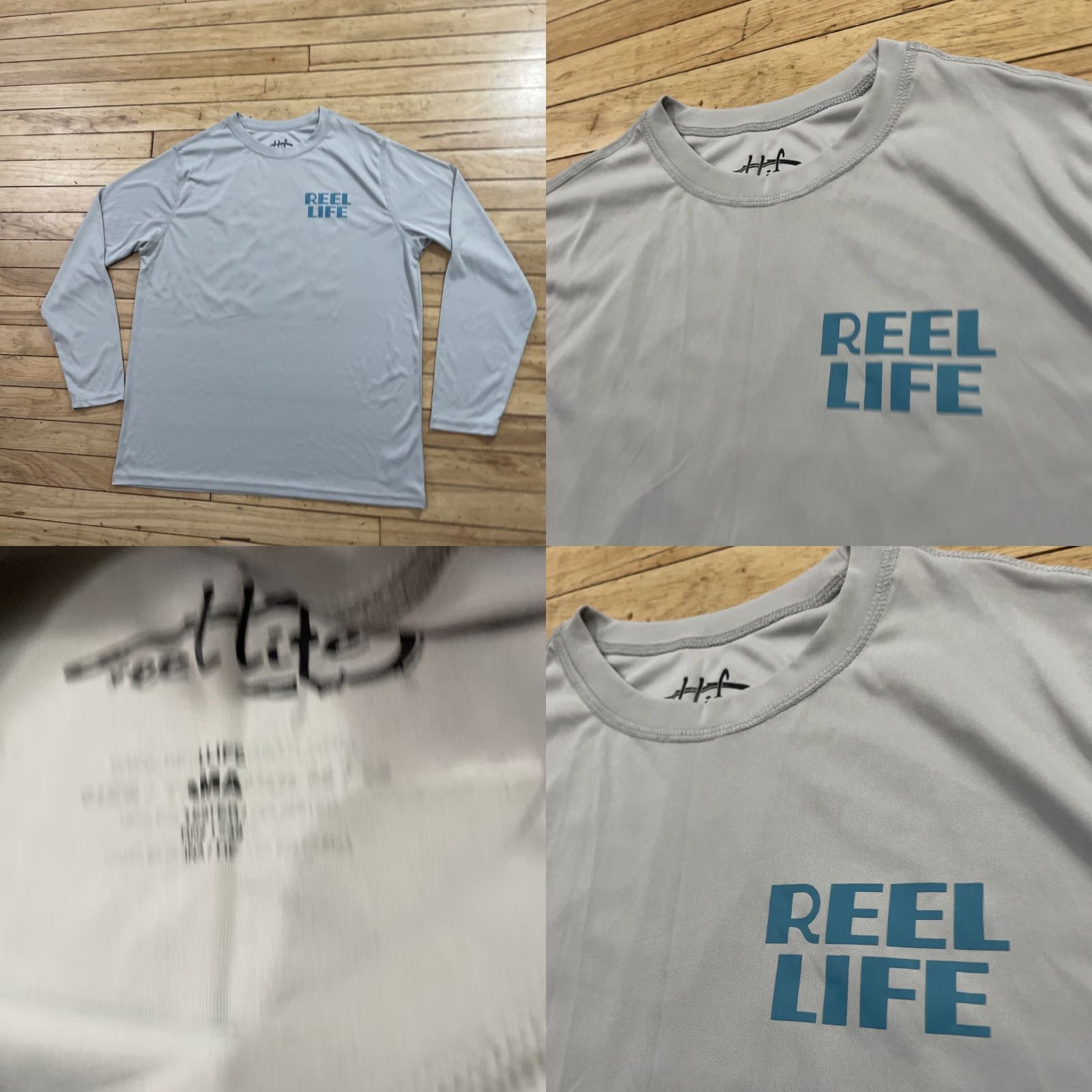 Alife Reel Life Performance Fishing Shirt Men M Gray Stretch Island Nature Graphic Tee Shirt Size US M / EU 48-50 / 2 - 8 Thumbnail