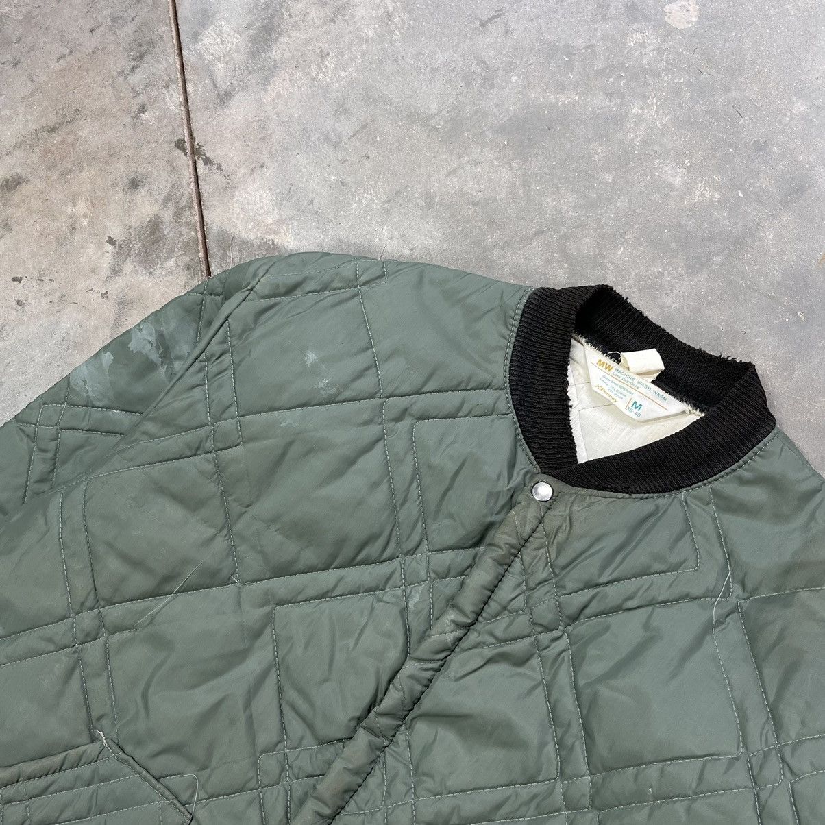 JCPenney × Vintage Vintage JC Penney Quilted Liner Jacket Thrashed 70s Size US M / EU 48-50 / 2 - 3 Thumbnail