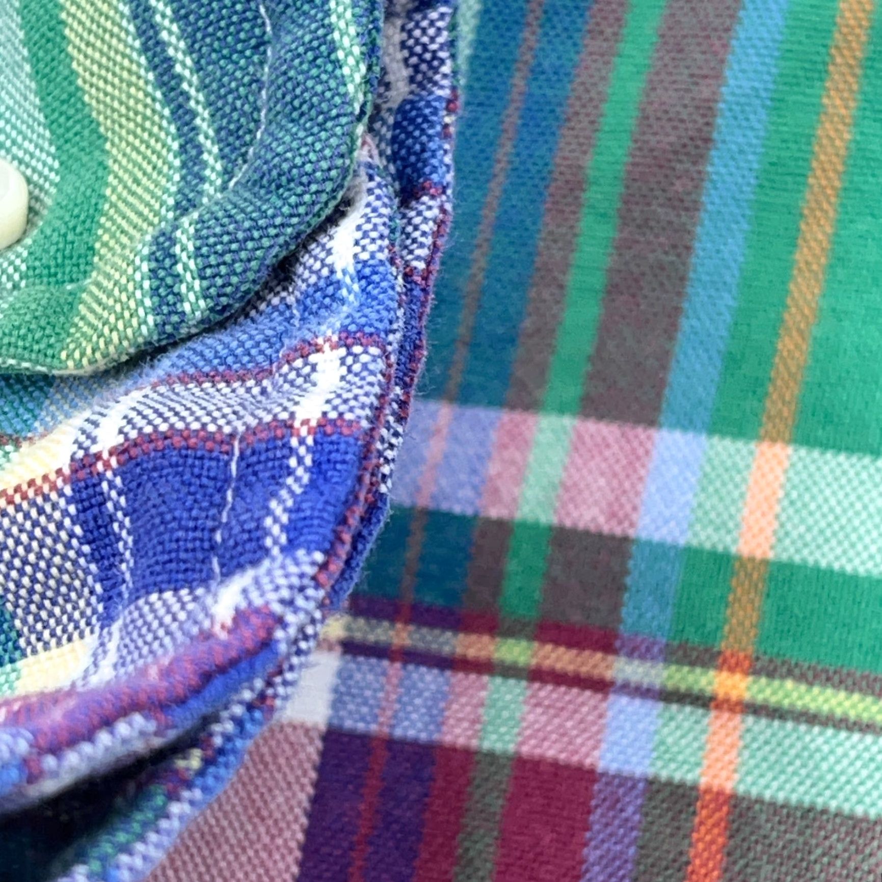 Ralph Lauren Ralph Lauren Shirt Men Small Green Plaid Button-Up Oxford Cloth Tartan Multi A4* Size US S / EU 44-46 / 1 - 7 Thumbnail