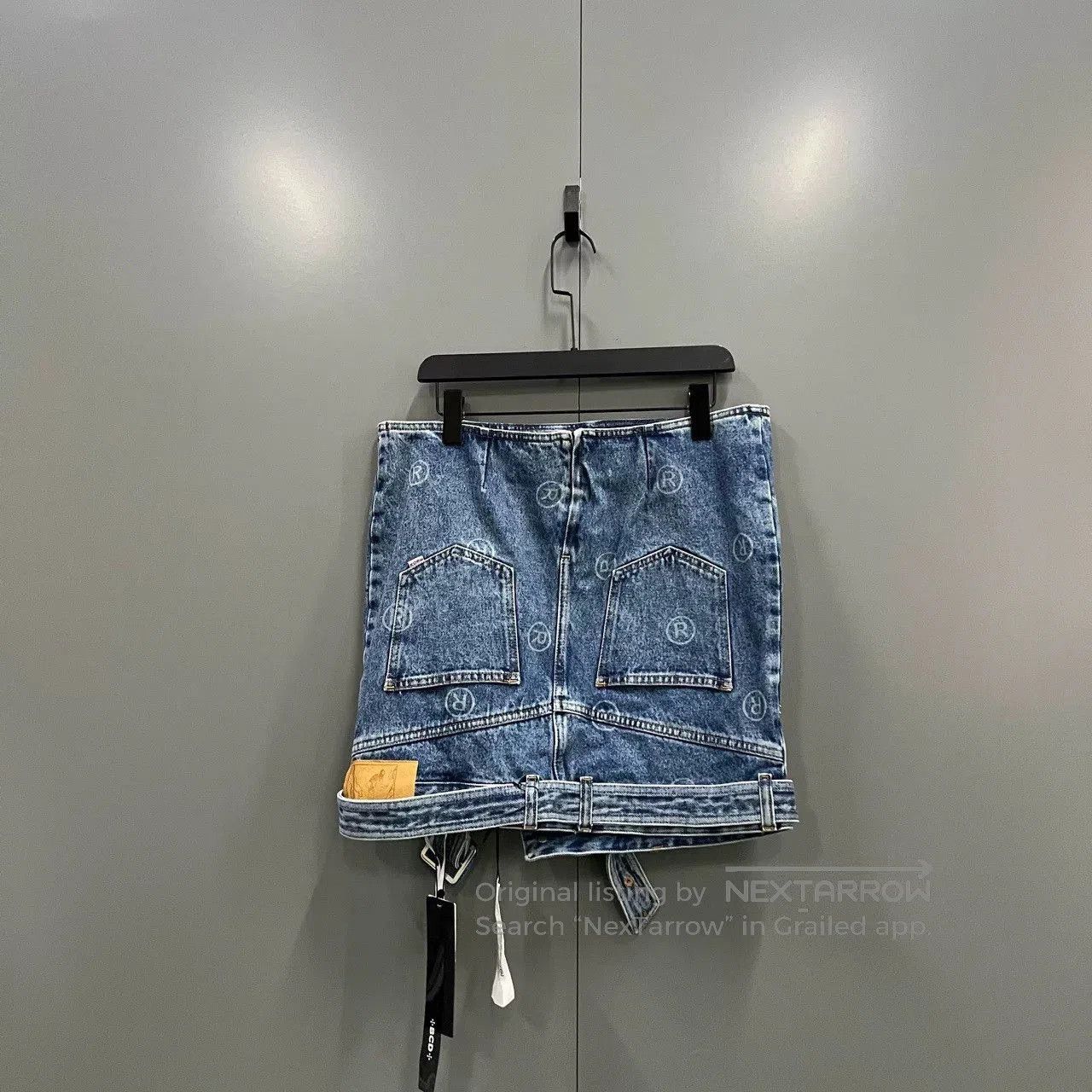 Martine Rose Martine Rose Logo Denim Mini Skirt. Size 24" / US 00 / IT 34 - 2 Thumbnail