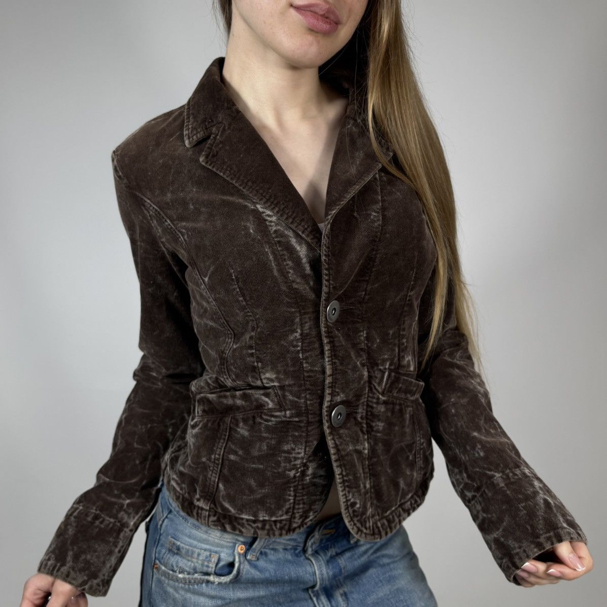 Diesel Vintage Y2K Diesel Corduroy Blazer Casual Retro 90s Style Size M / US 6-8 / IT 42-44 - 1 Thumbnail
