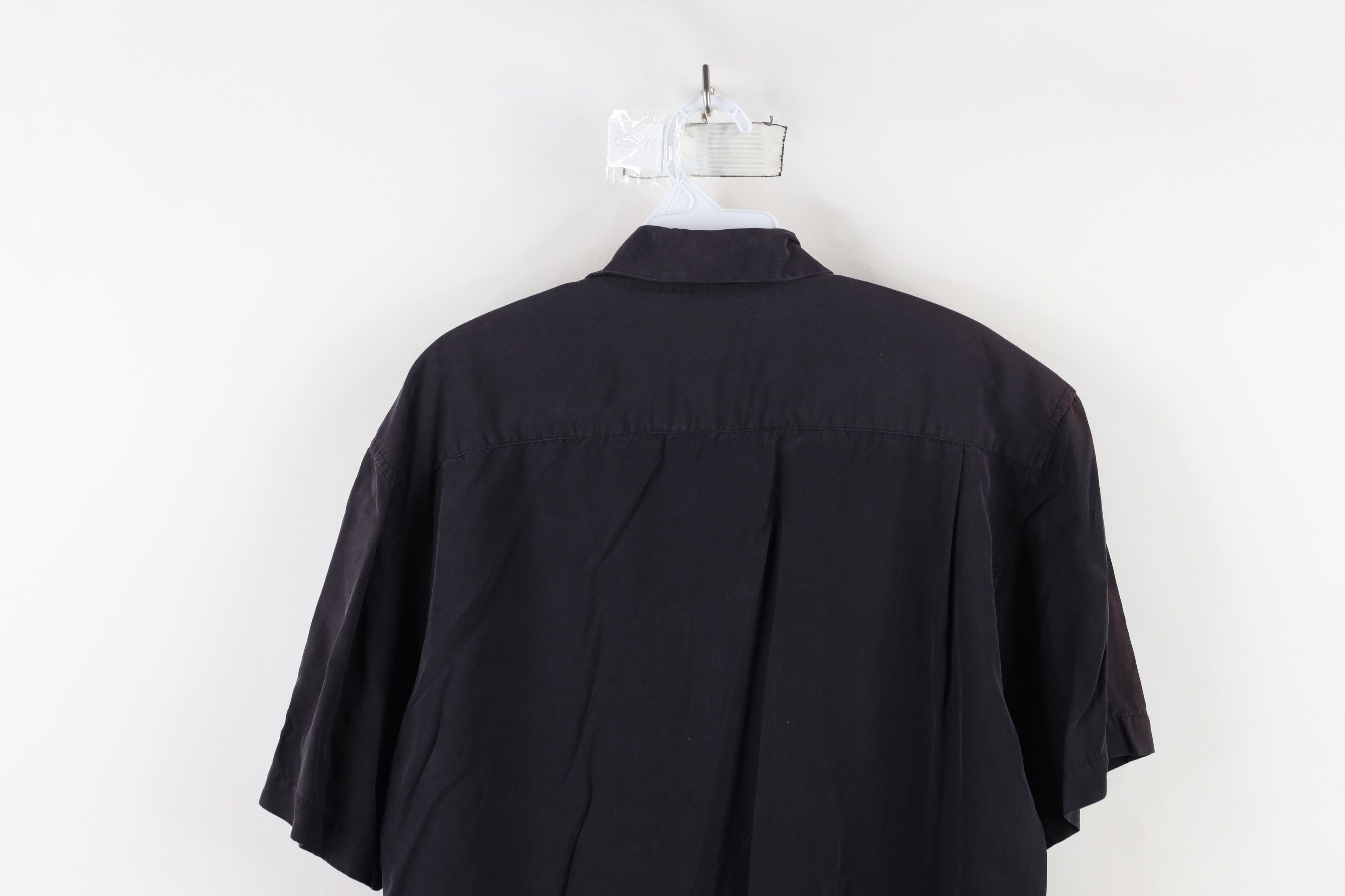 Vintage Vintage 90s Streetwear Looped Board Button Shirt Black Size US S / EU 44-46 / 1 - 11 Thumbnail