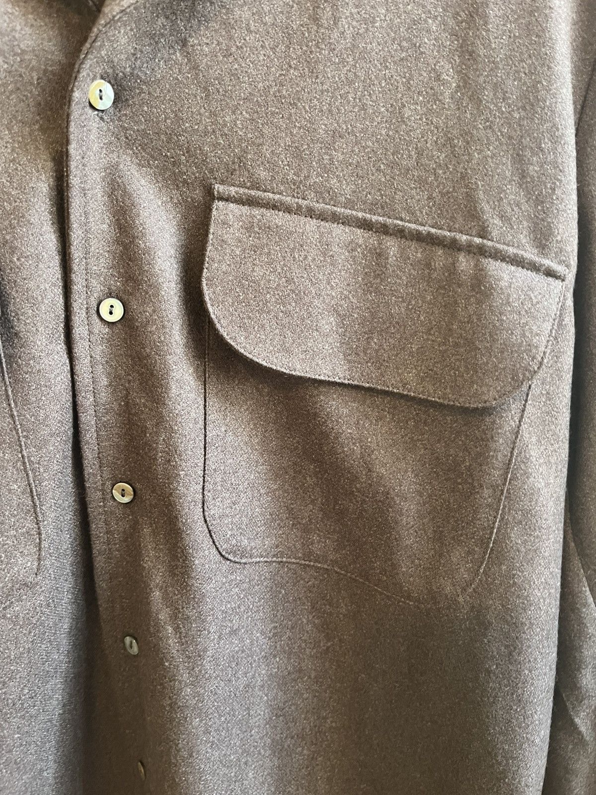 Stoffa Stoffa Long Sleeve Camp Shirt (Wool Flannel) Size US M / EU 48-50 / 2 - 2 Thumbnail