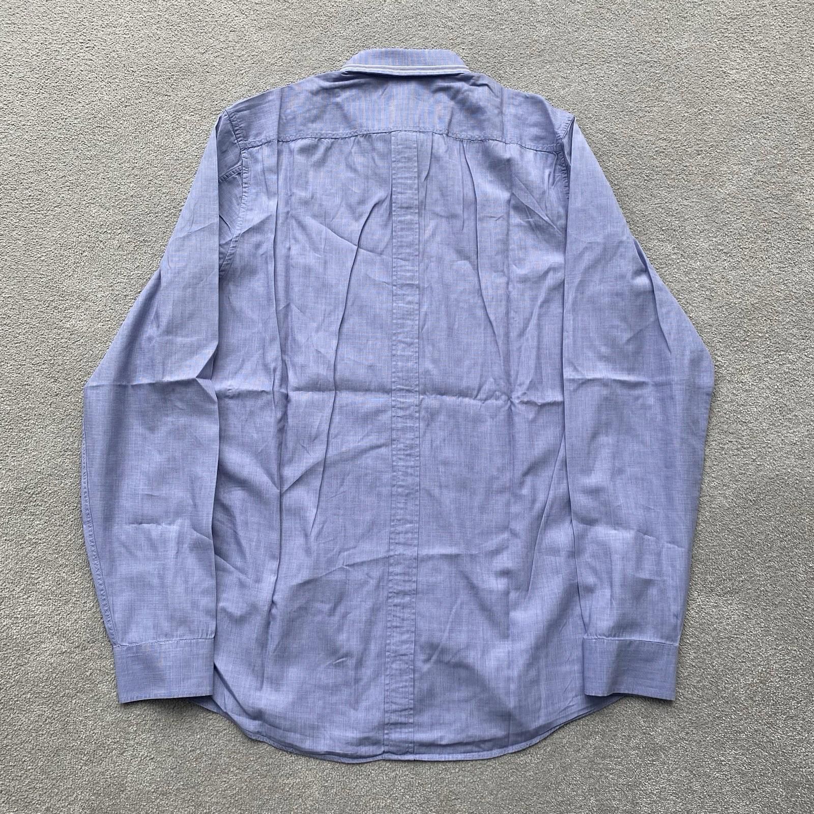 Gucci Gucci Men’s Button Up Shirt Blue Size 40/15.75 Size US M / EU 48-50 / 2 - 4 Thumbnail