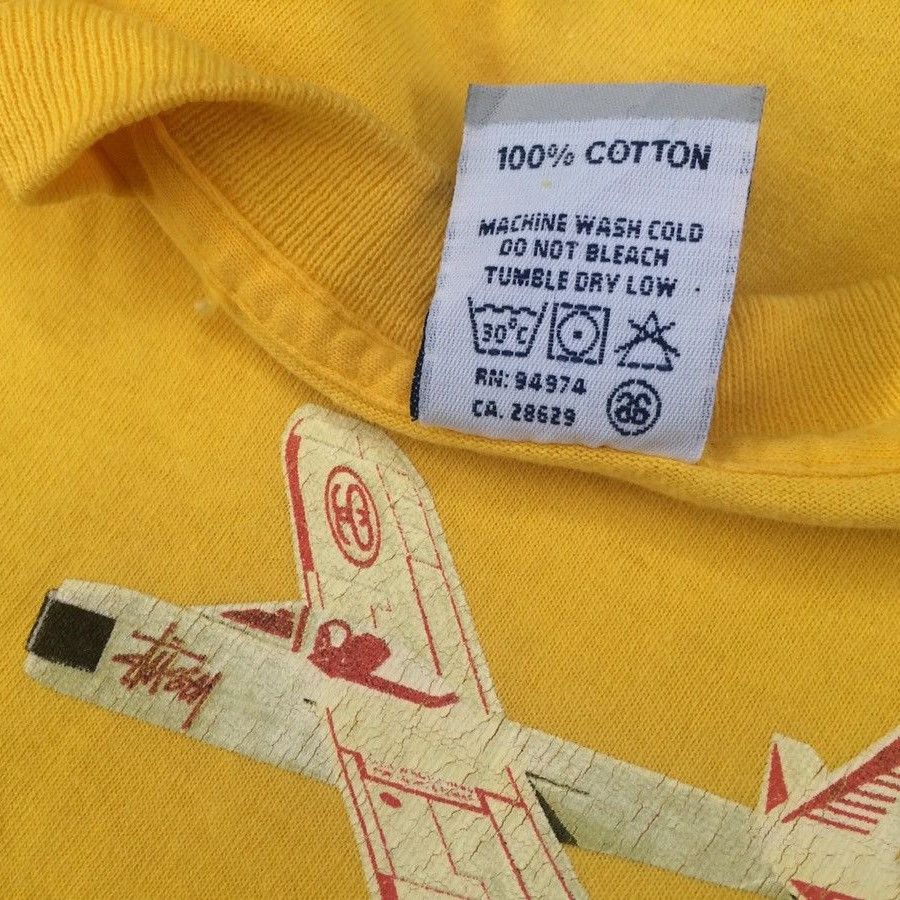 Stussy Vintage 90s Stüssy Glider Airplane Logo T-Shirt Size US L / EU 52-54 / 3 - 8 Thumbnail