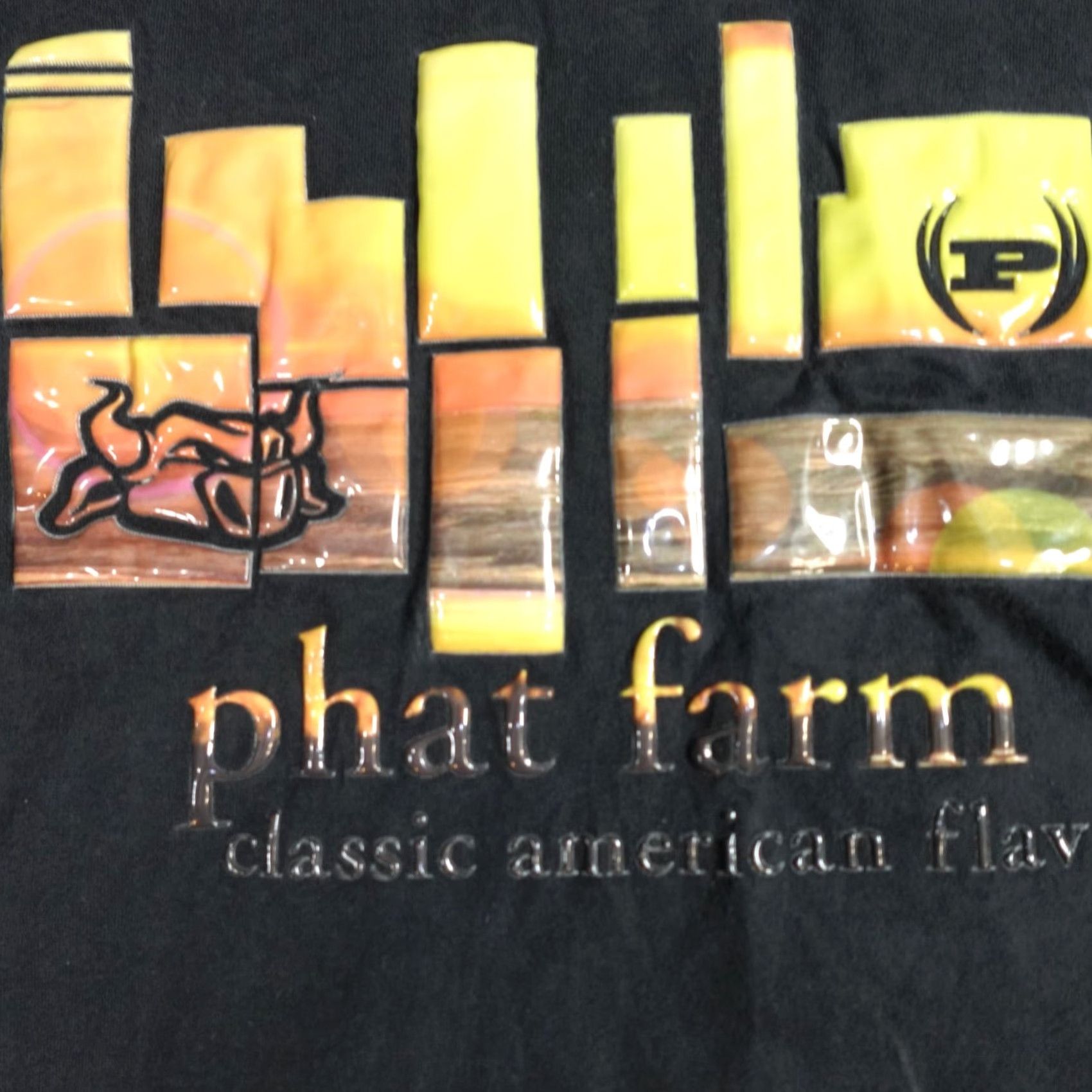Vintage Phat Pharm T-shirt 3XL Black Embossed Vintage USA Made Men Short Sleeve Crew Neck Cotton Double-Sided Shirt Size US XXL / EU 58 / 5 - 2 Thumbnail