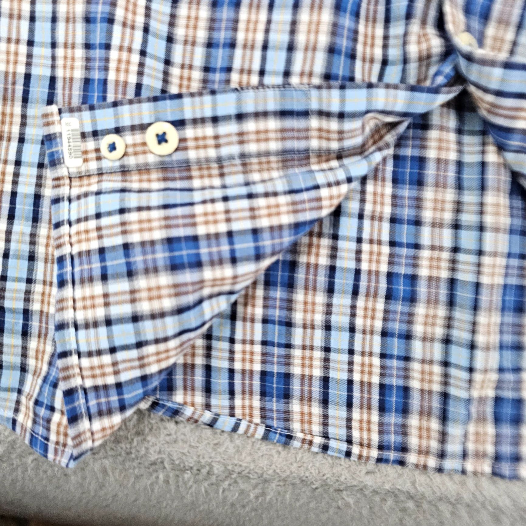 Peter Millar Peter Millar Shirt Mens Size XL Blue Brown Check Long Sleeve Button Up Size US XL / EU 56 / 4 - 5 Thumbnail