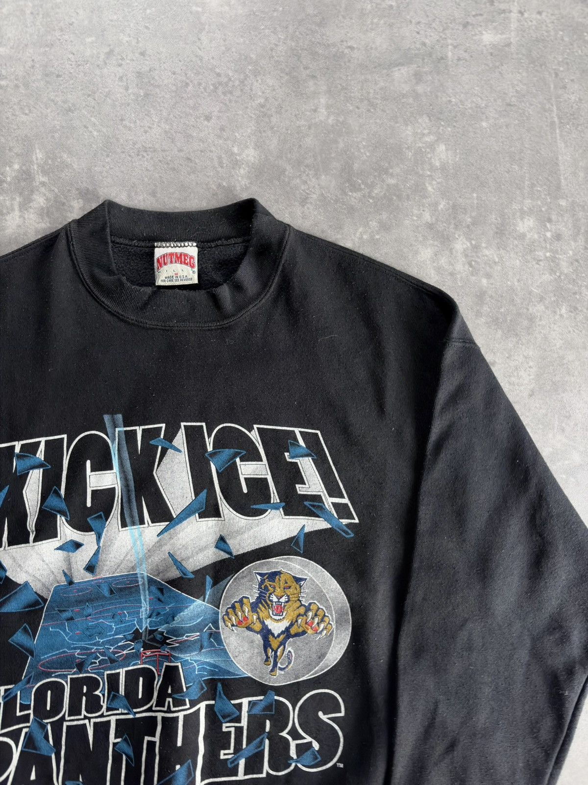 NHL 90s Nutmeg Florida Panthers Kick Ice! Crewneck Swearshirt M Size US M / EU 48-50 / 2 - 4 Thumbnail