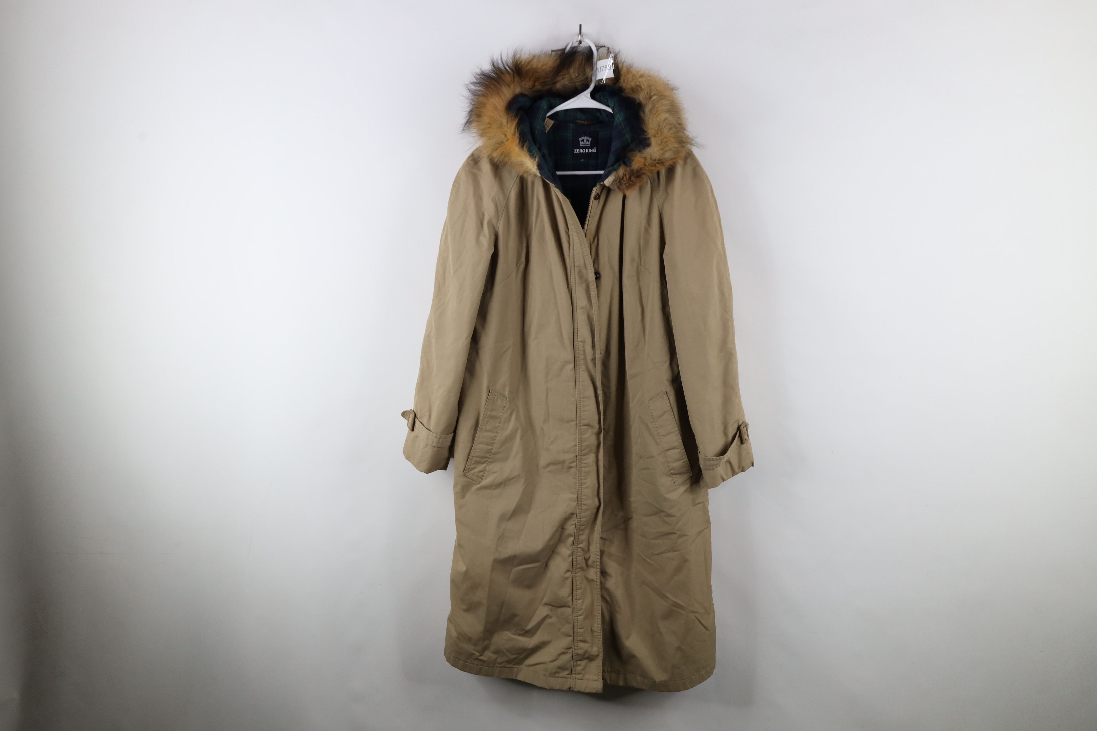 Vintage Vintage 70s Streetwear Fur Trim Hooded Trench Coat USA Size L / US 10 / IT 46 - 1 Thumbnail