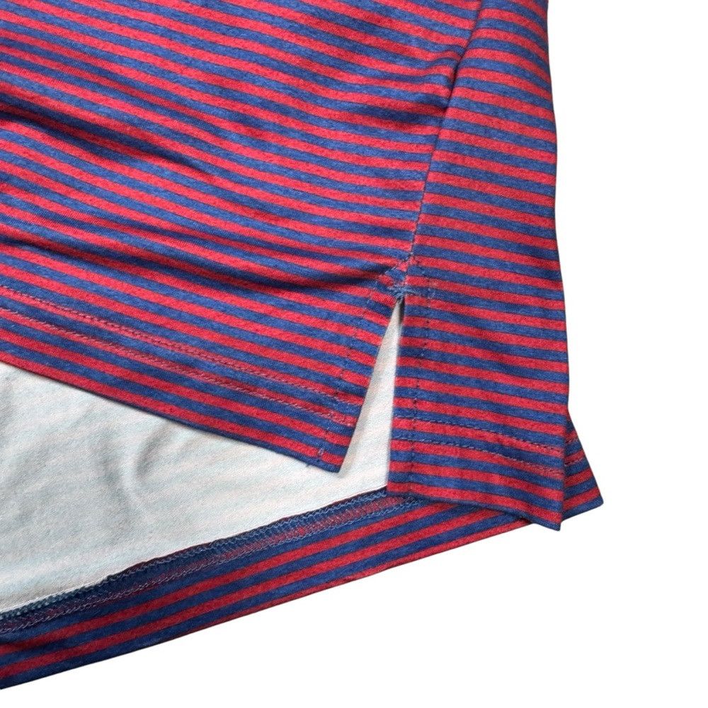 Tailorbyrd TailorByrd Striped Red Blue Performance Polo Shirt Size M Size US M / EU 48-50 / 2 - 4 Thumbnail