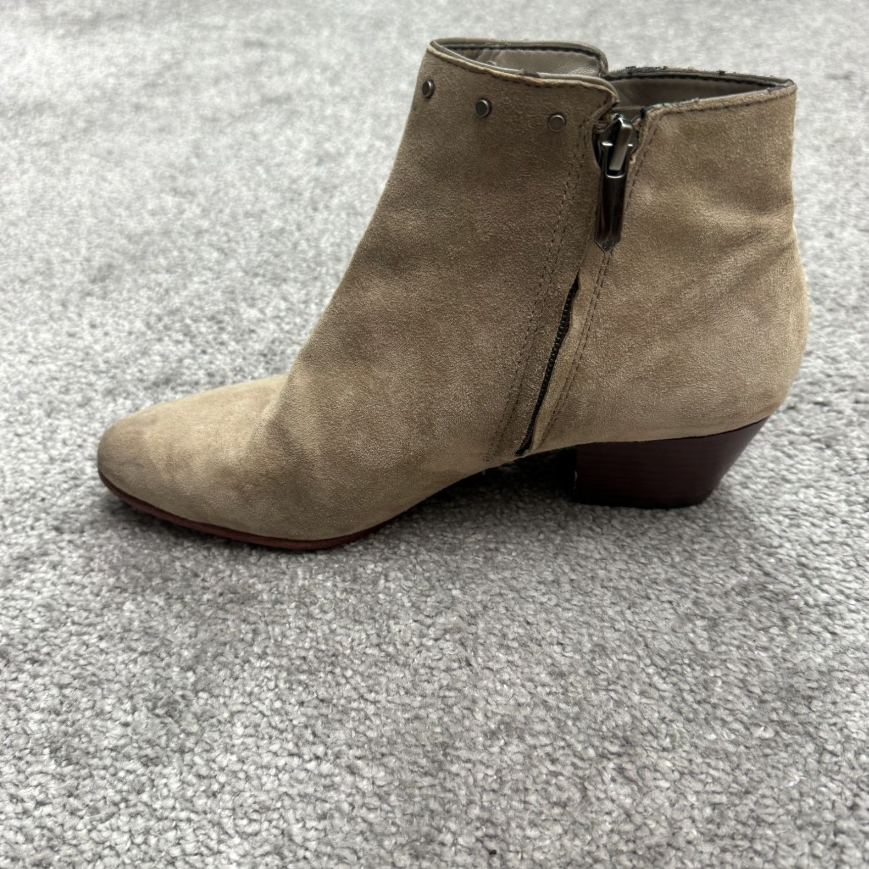 Sam Edelman VINTAGE Sam Edelman Ankle Boots Womens 6M Cowhide Fringe Studded Leather Bootie Brown Western Style Size US 6 / IT 36 - 6 Thumbnail
