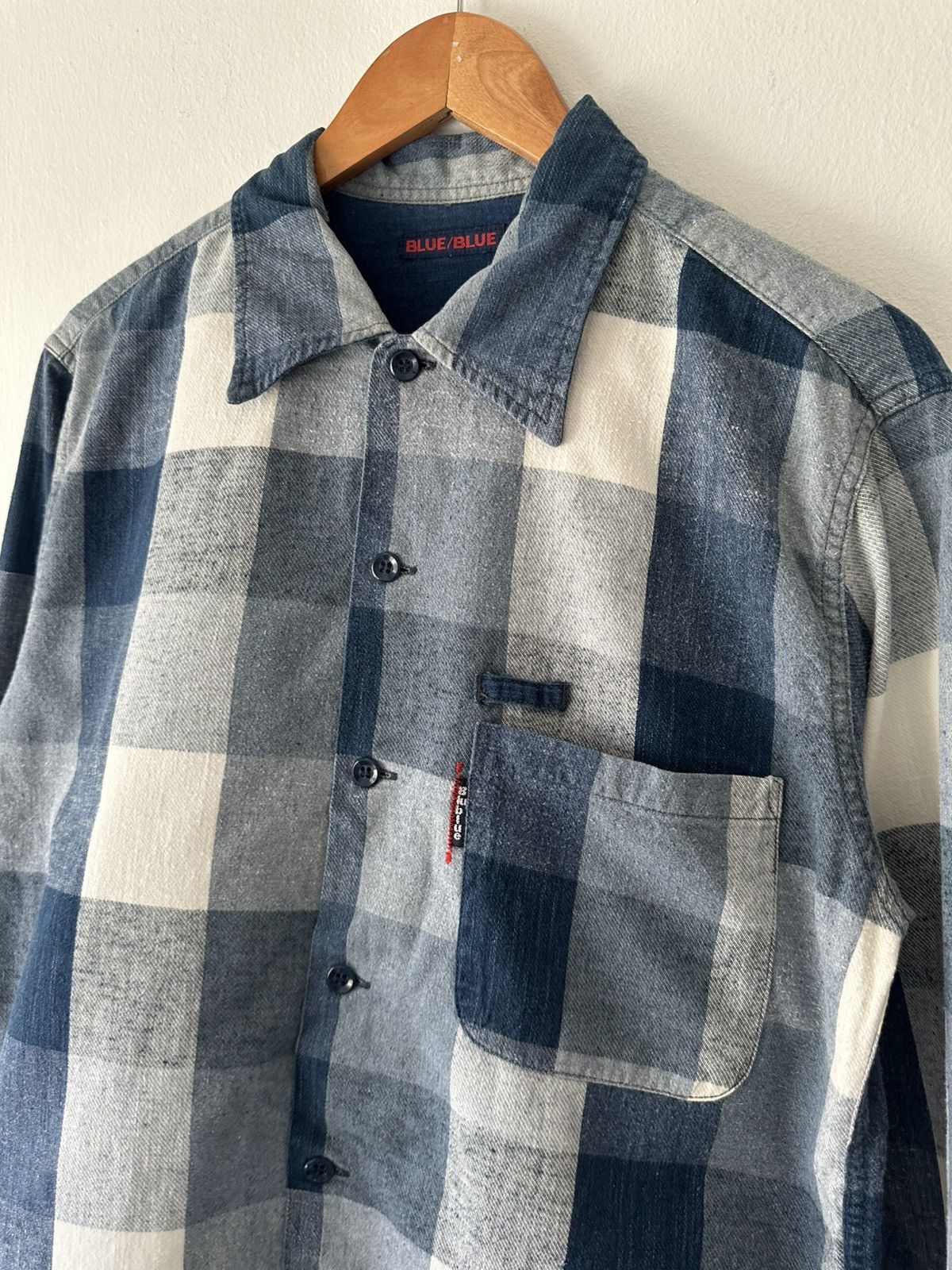 Blue Blue Japan Blue/Blue Indigo Plaid Workwear Shirt Size US M / EU 48-50 / 2 - 3 Thumbnail