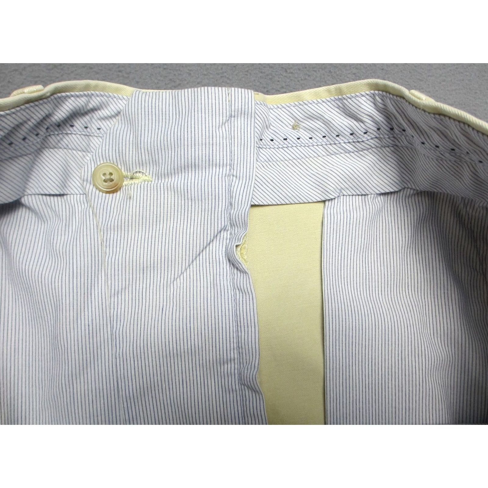 Peter Millar Peter Millar Chino Pants Mens 32x36 Beige Yellow Khaki Raleigh Wash Twill Flat Front Mid Rise Preppy Academia Casual Business Dress Pants Mens Size US 32 / EU 48 - 7 Thumbnail