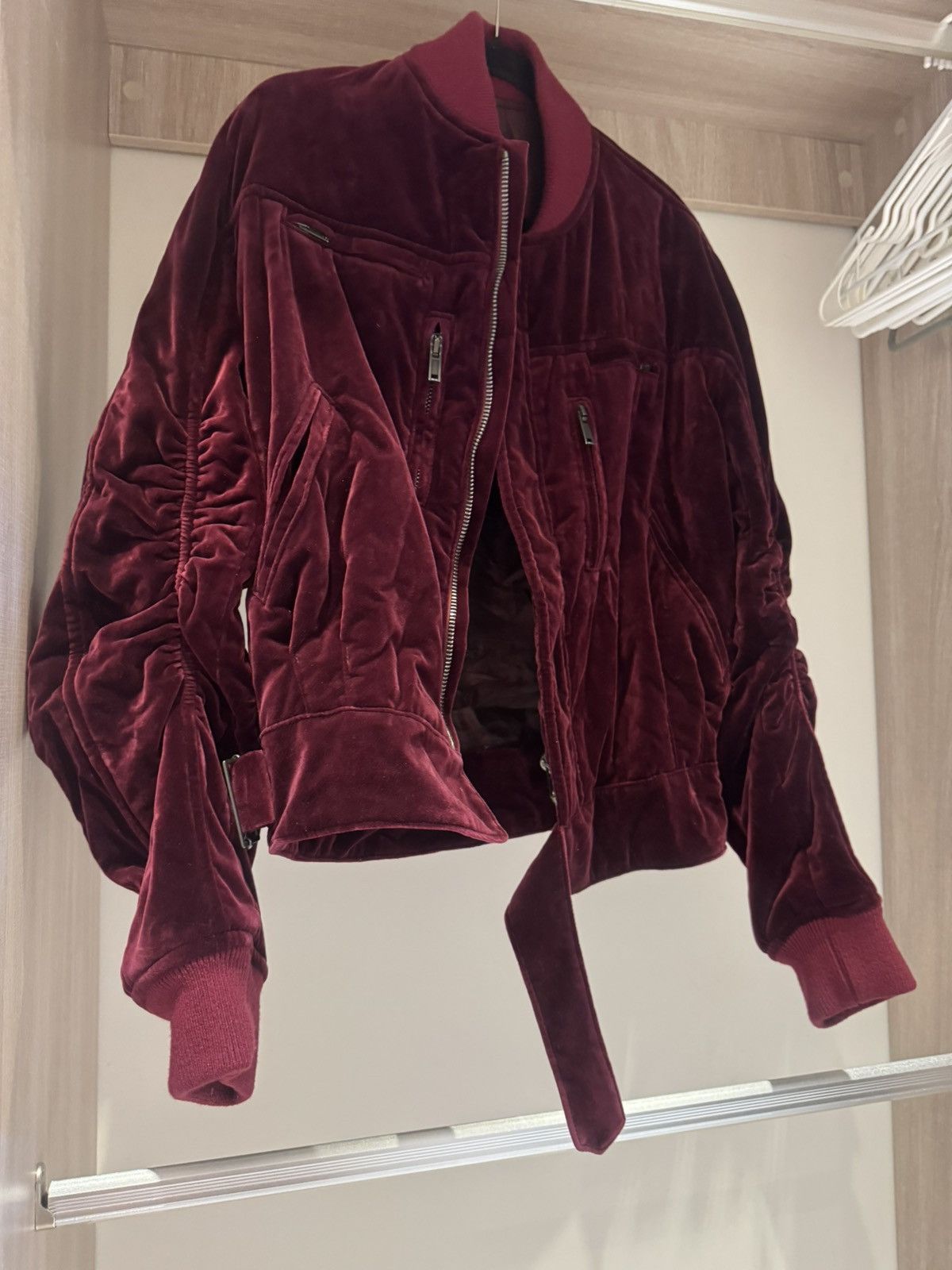 Haider Ackermann Haider Ackermann bordeaux velvet bomber Size US XL / EU 56 / 4 - 5 Thumbnail