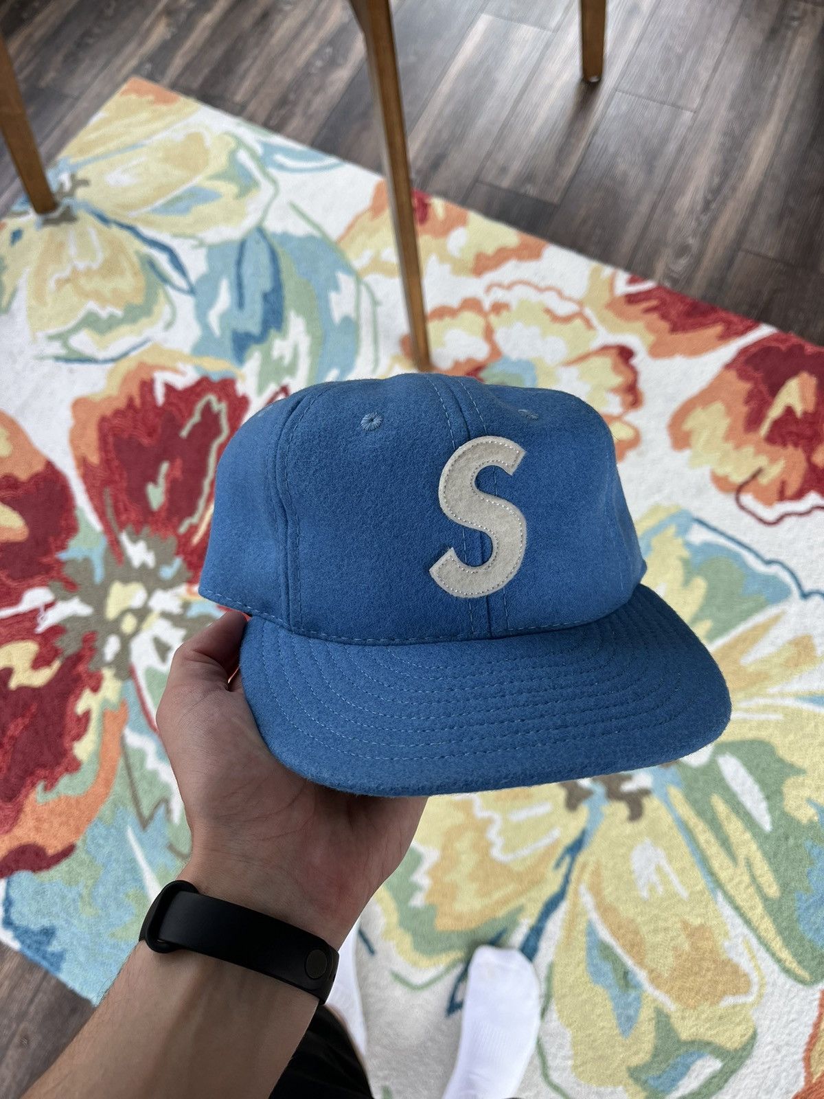 Supreme Supreme Ebbets S Logo Fitted 6-Panel 7 3/8 SS23 Blue | Grailed