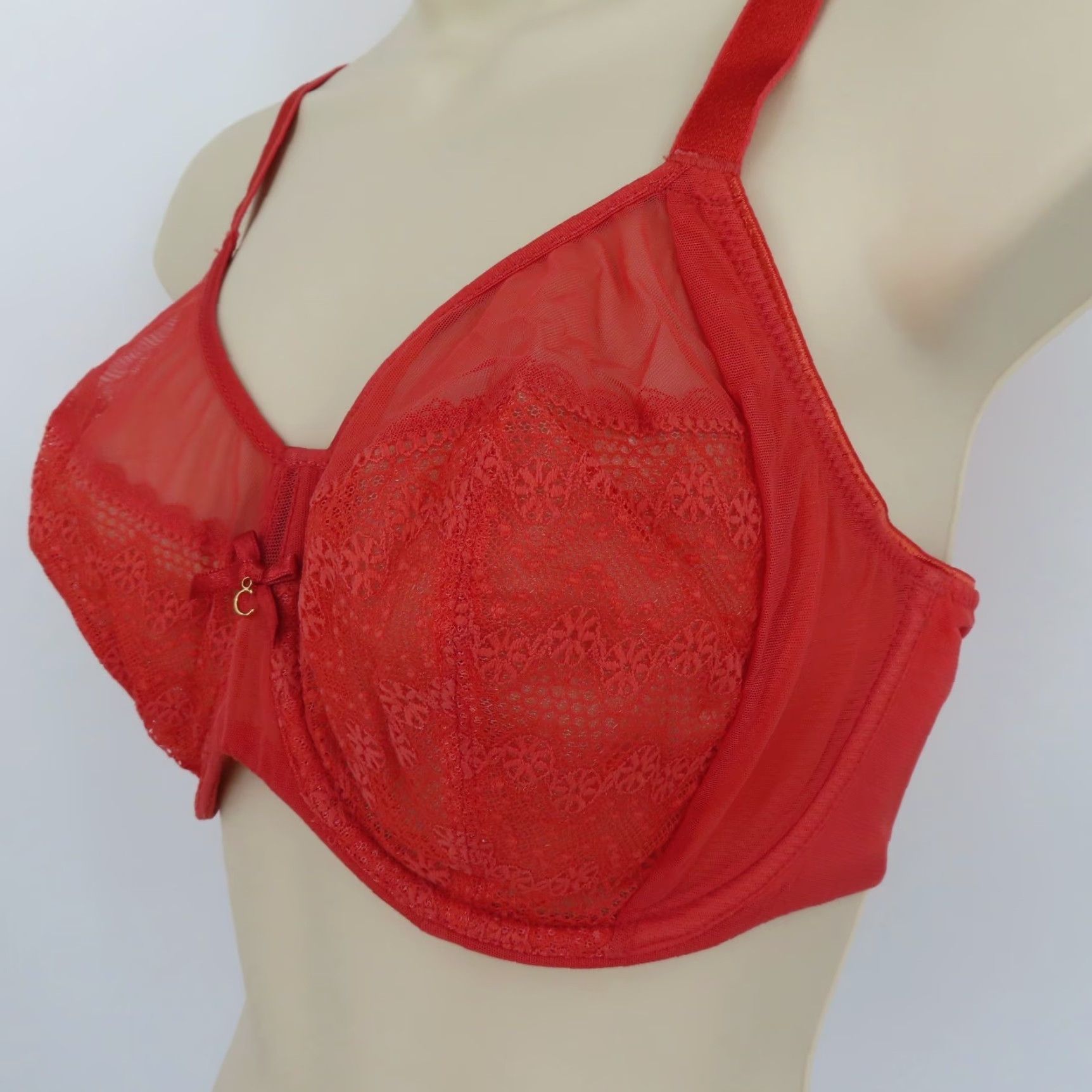 Chantelle Bra 30H US Orange Coral Revele Moi Perfect Fit Underwire T-Shirt Guess?