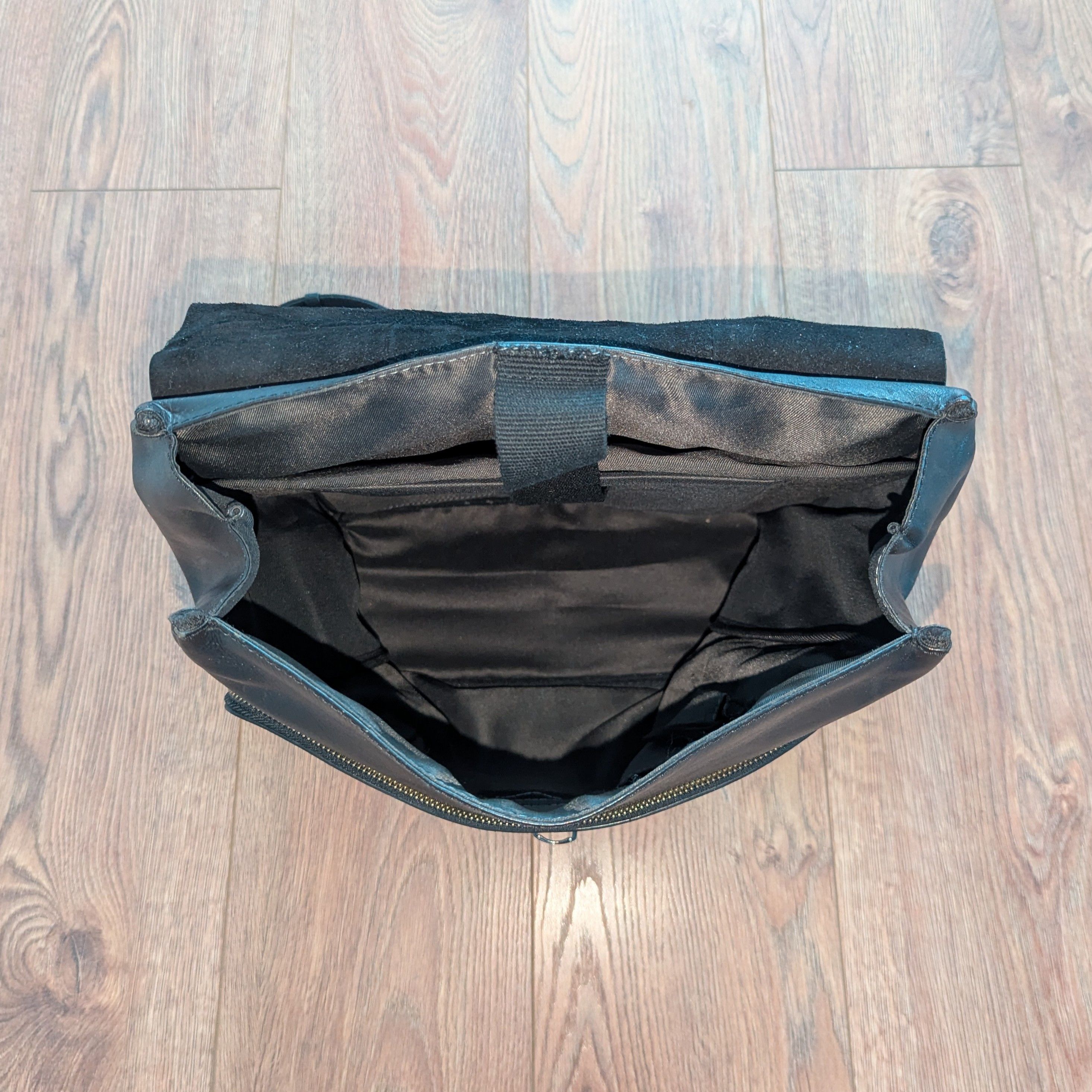 Leather × Strellson Strellson Leather Men's Back Pack Black Rukzak Luxury Brand Size ONE SIZE - 12 Thumbnail