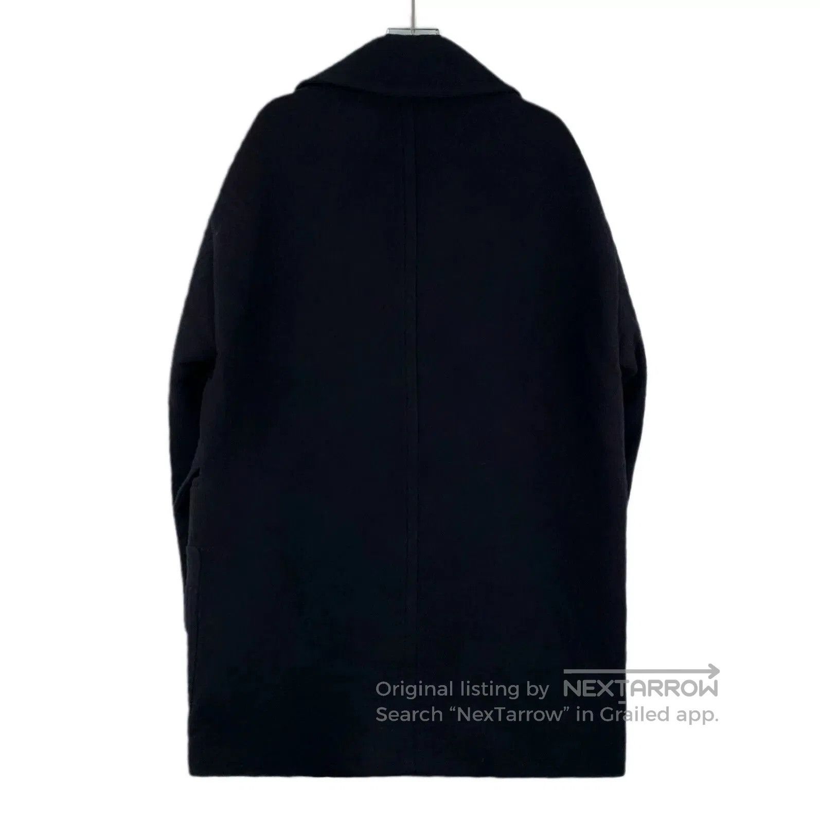 Hermes hermes black wool long coat with collar. Size US L / EU 52-54 / 3 - 2 Thumbnail
