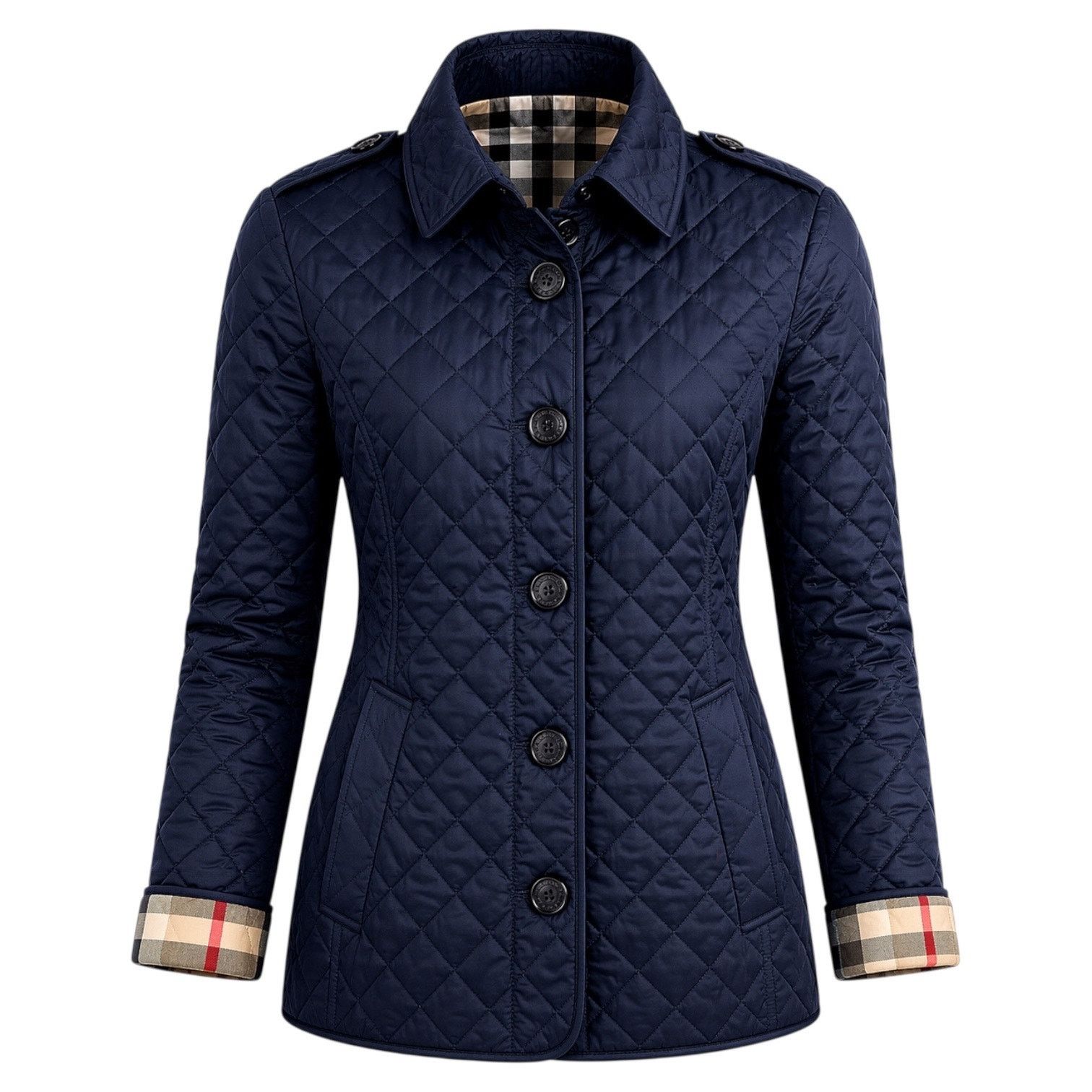 Burberry Burberry Ashurst Diamond Quilted Jacket Dark Blue Size XS Size XS / US 0-2 / IT 36-38 - 1 Thumbnail