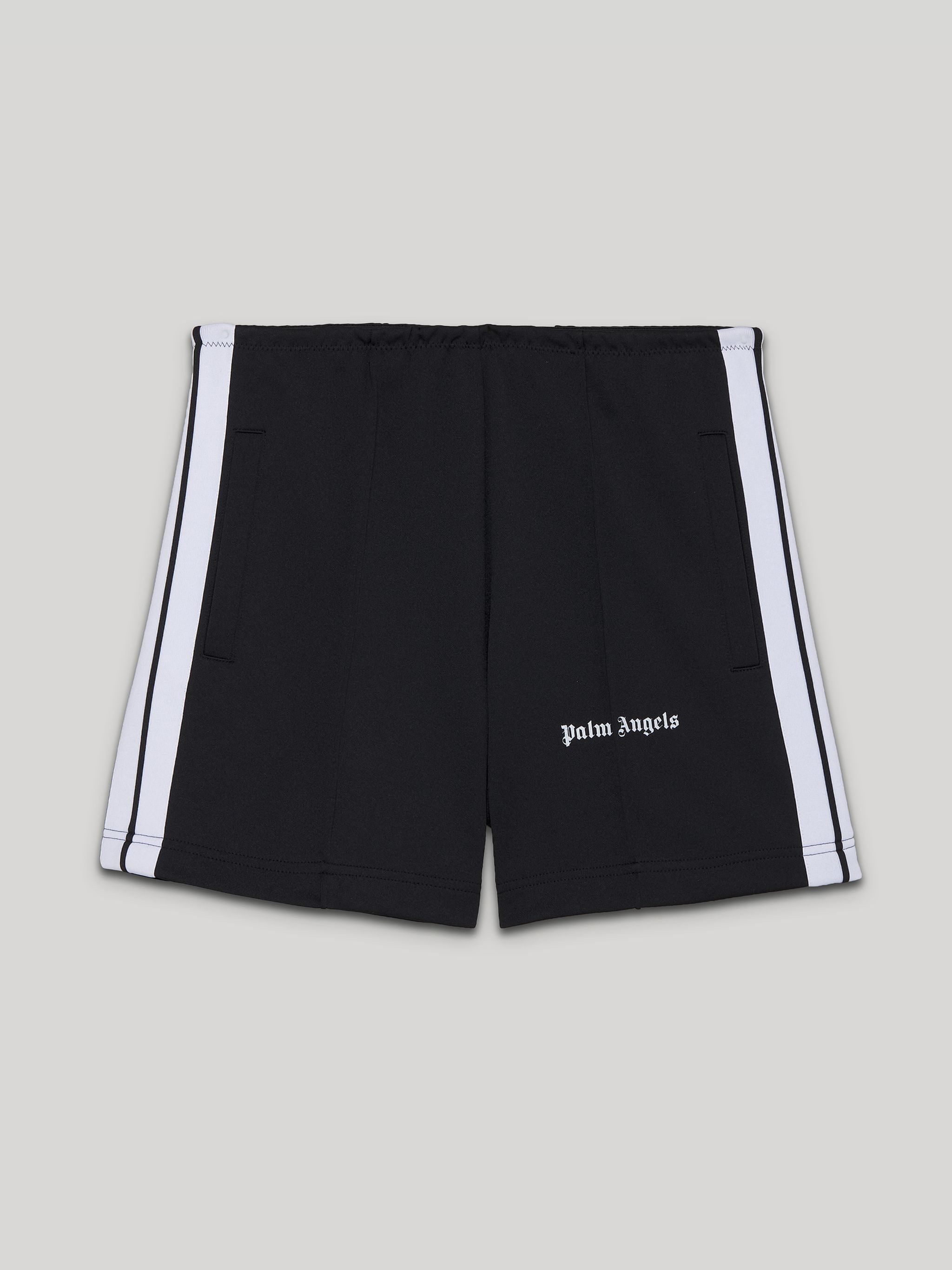 Palm Angels o1s22i1n0824 Contrast Bands Track Shorts in Black Size 28" / US 6 / IT 42 - 1 Thumbnail