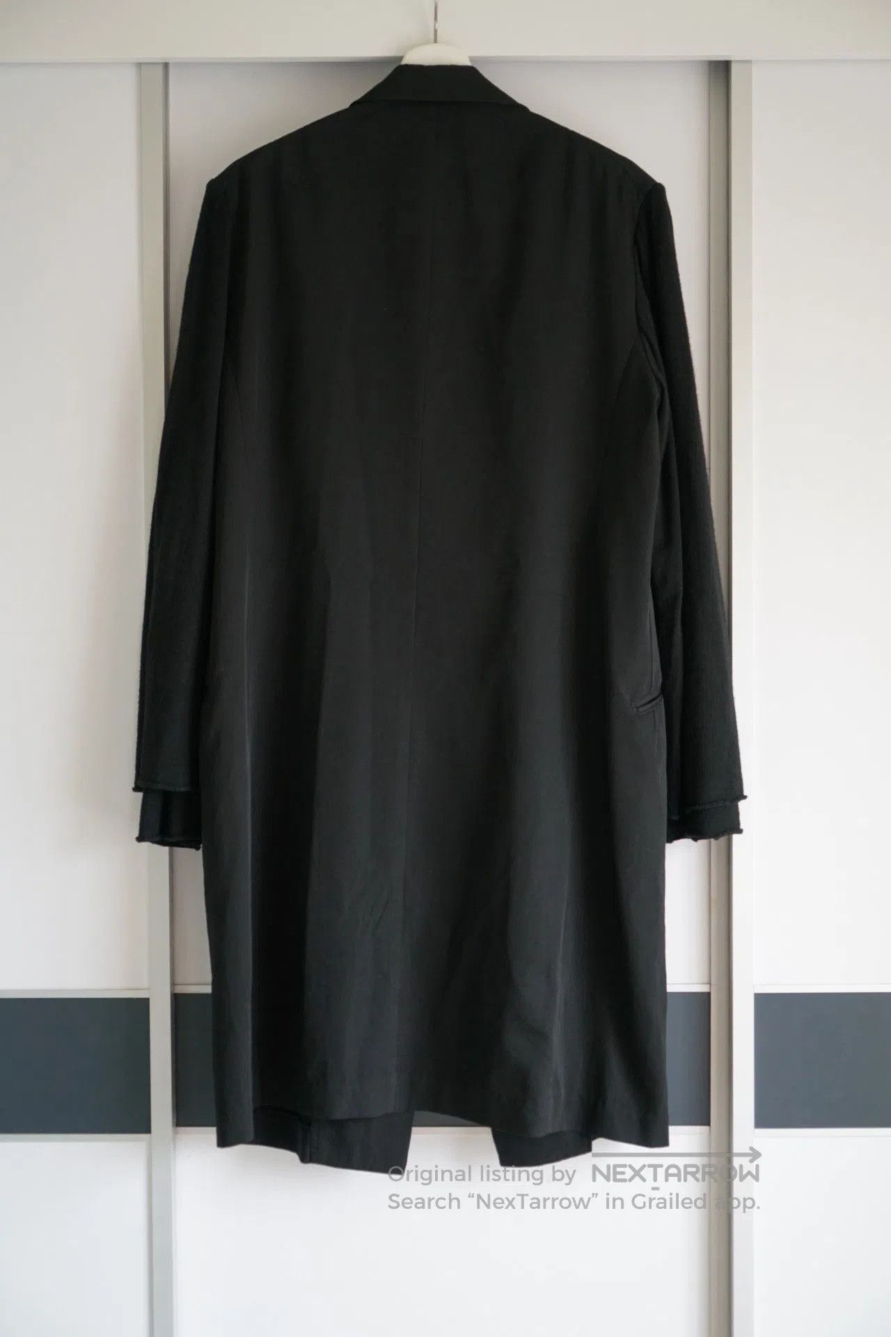 Yohji Yamamoto black wool oversized coat with unique sleeves. Size S / US 4 / IT 40 - 3 Thumbnail