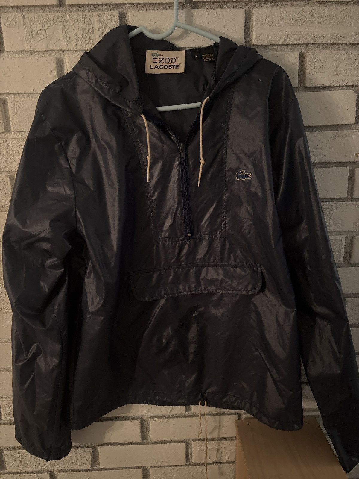 Lacoste Vintage Izod Lacoste Windbreaker Hoody 80s Size US M / EU 48-50 / 2 - 1 Thumbnail