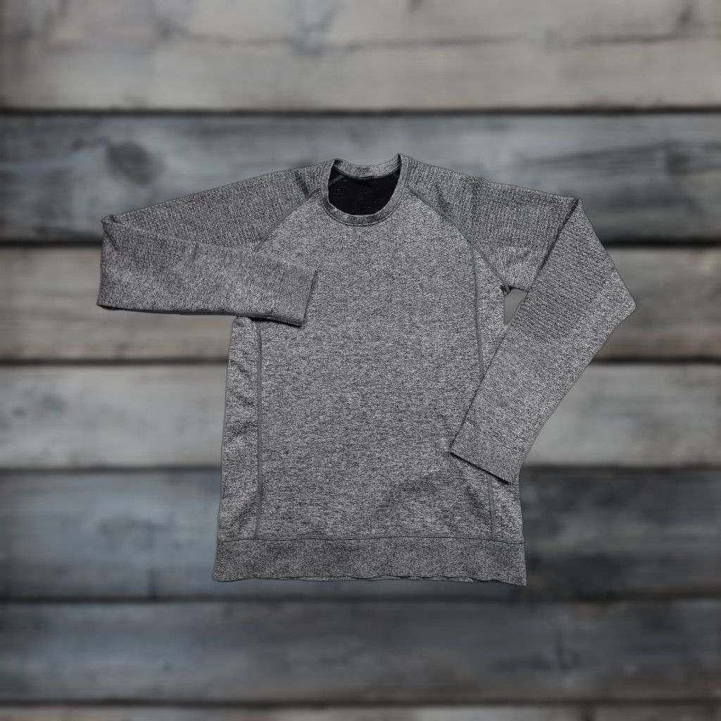 Lululemon Lululemon Mens Medium Gray Crewneck Knit Pullover Logo Shirt Size US M / EU 48-50 / 2 - 1 Thumbnail