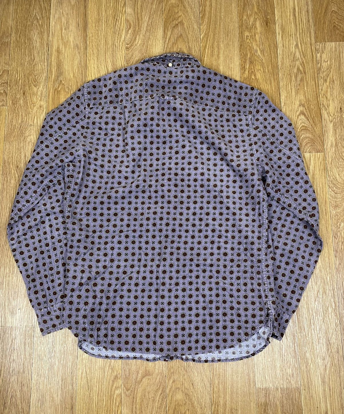 Allsaints Allsaints Purple Corduroy Pattern Button Shirt Size: M Size US M / EU 48-50 / 2 - 7 Thumbnail