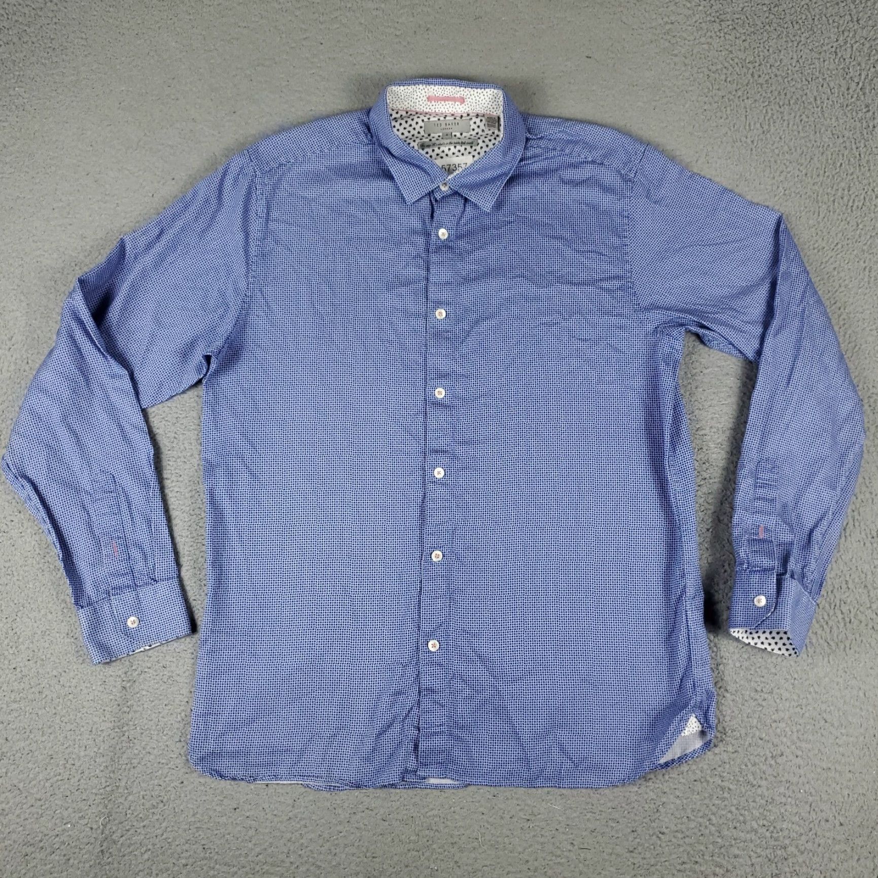 Ted Baker Ted Baker London Shirt Mens Size 5 Blue Casual Button Up Long Sleeve Size US S / EU 44-46 / 1 - 2 Thumbnail