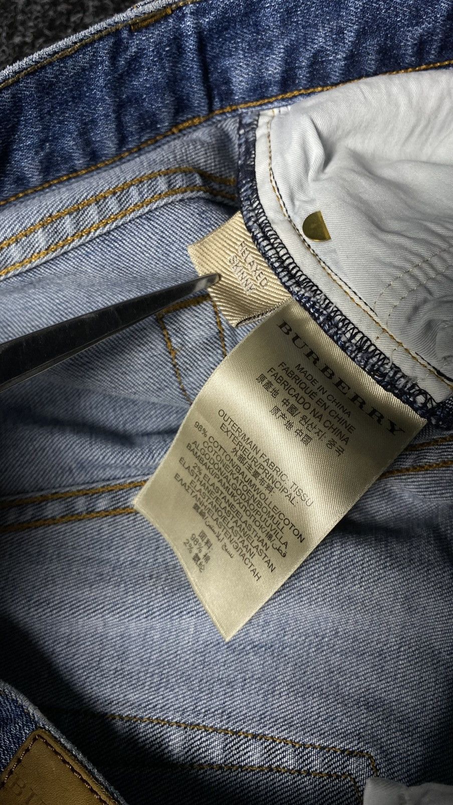Burberry × Vintage Burberry Brit Skinny Jeans luxury y2k Size 28" / US 6 / IT 42 - 10 Thumbnail