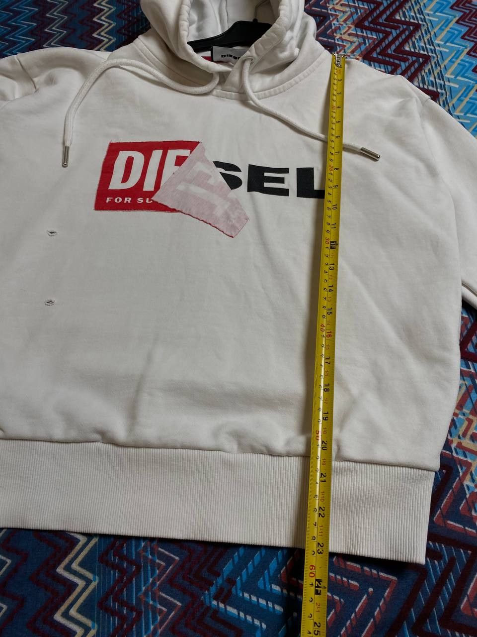 Diesel × Vintage Vintage Diesel Faded Punk Face White Hoodie Avant Garde y2k Size US XXS / EU 40 - 12 Thumbnail