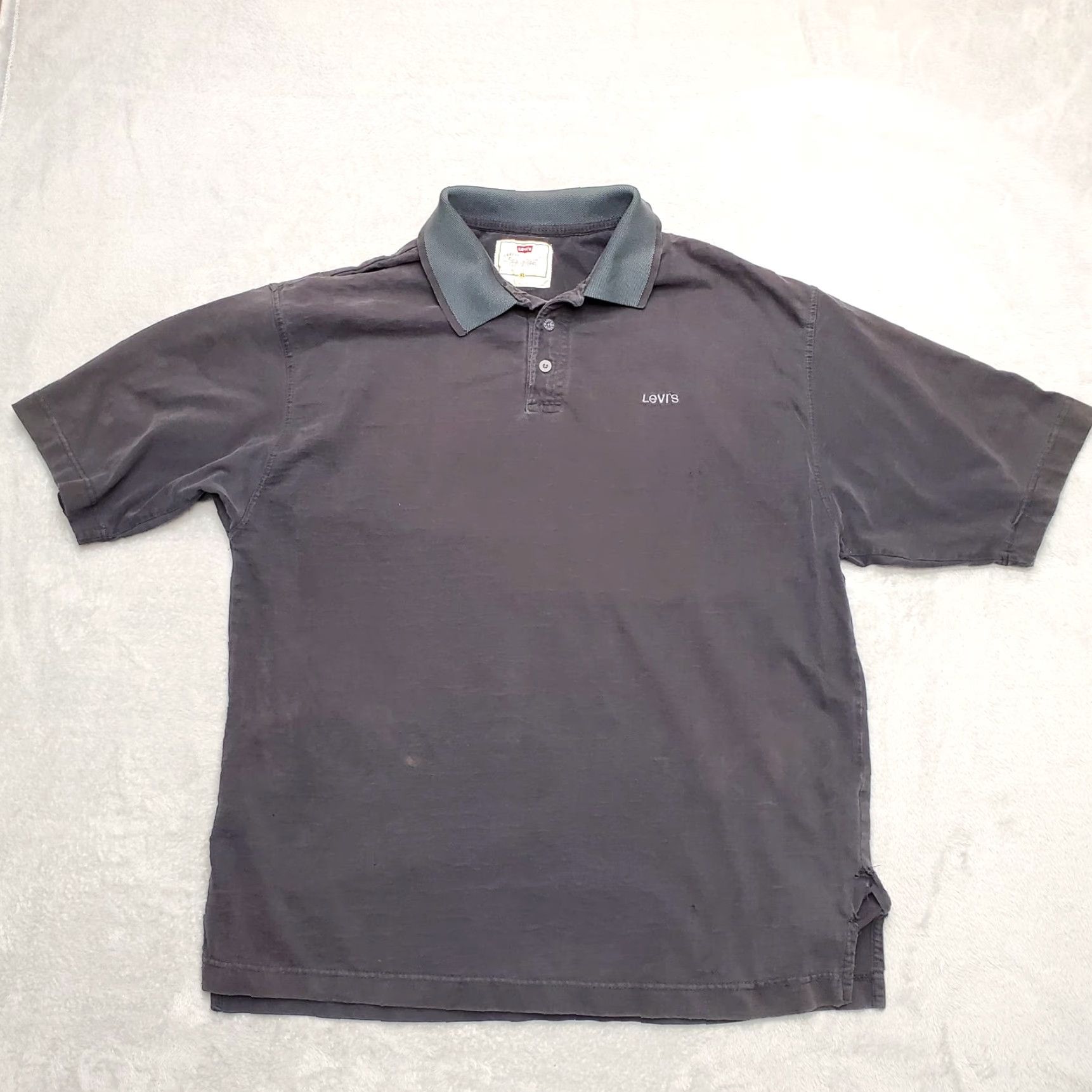 Levi's VINTAGE Levi's Shirt Mens XL Black Polo Button 100% Cotton Casual Size US XL / EU 56 / 4 - 2 Thumbnail