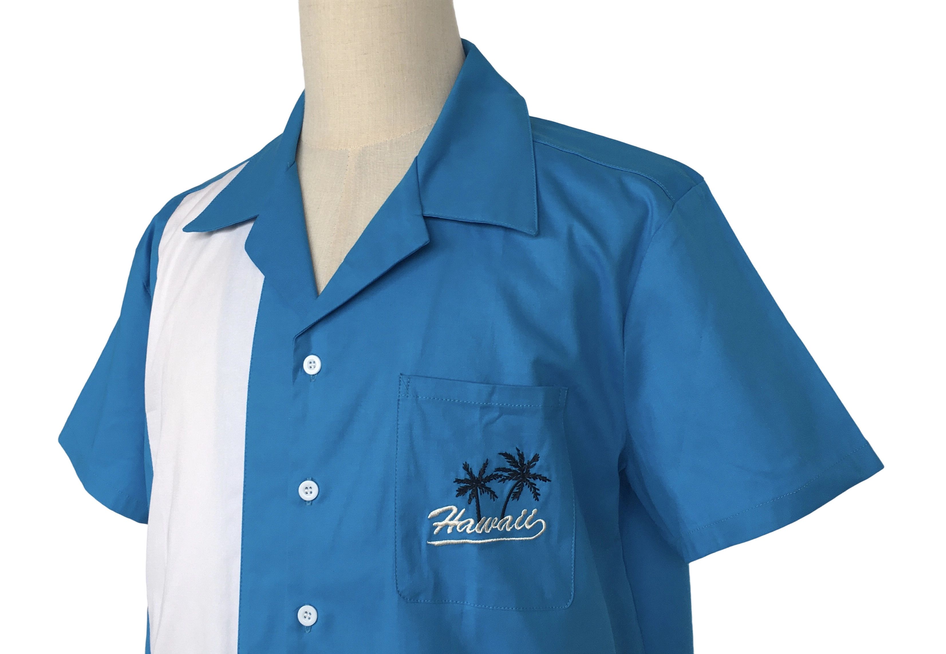 Other Embroidery Blue Hawaiian Summer Beach Shirts Size US L / EU 52-54 / 3 - 5 Thumbnail