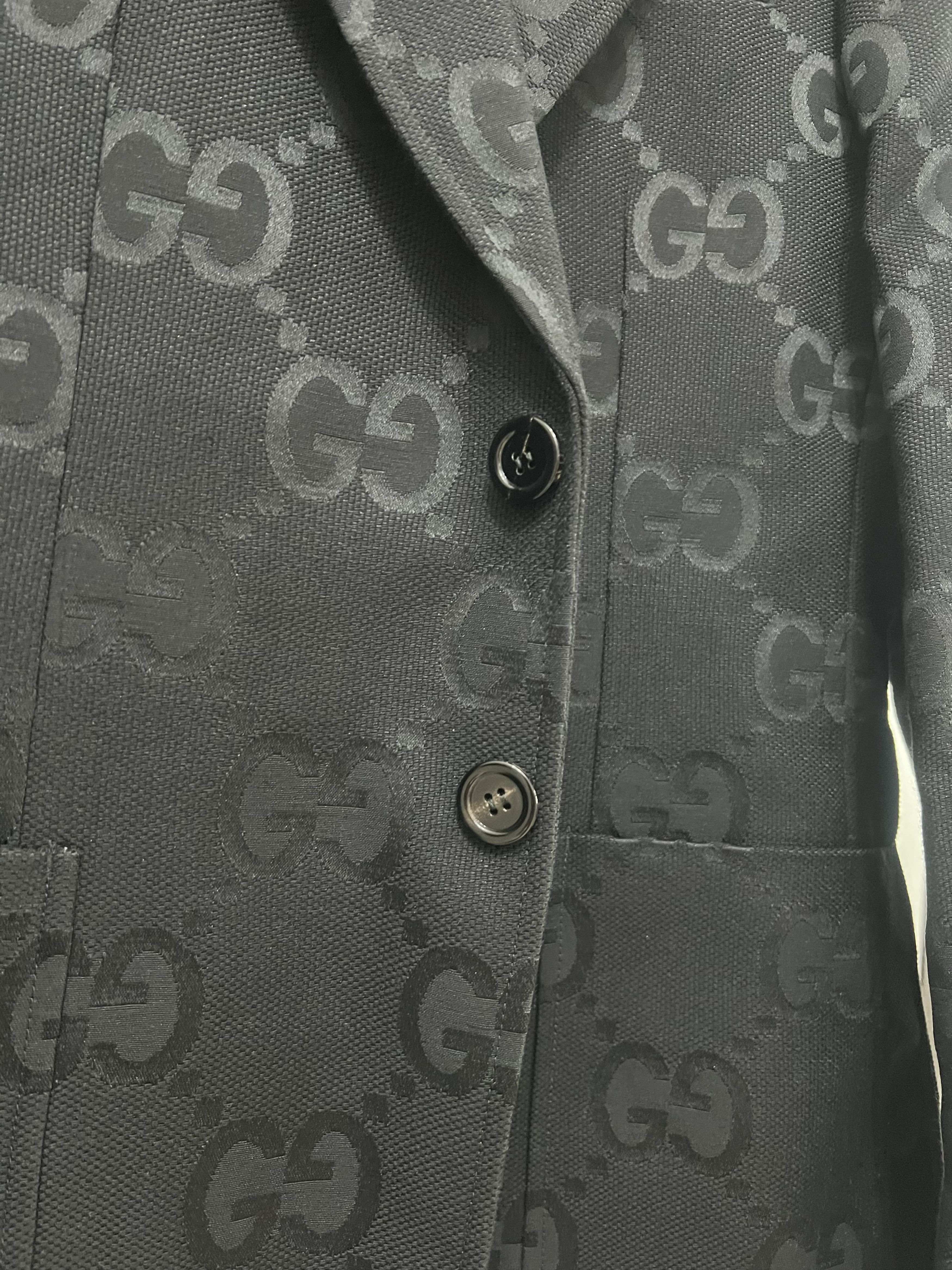 Gucci GUCCI - BLAZER IN COTONE CON LOGO JACQUARD TAGLIA 46 EU Size 46R - 4 Thumbnail
