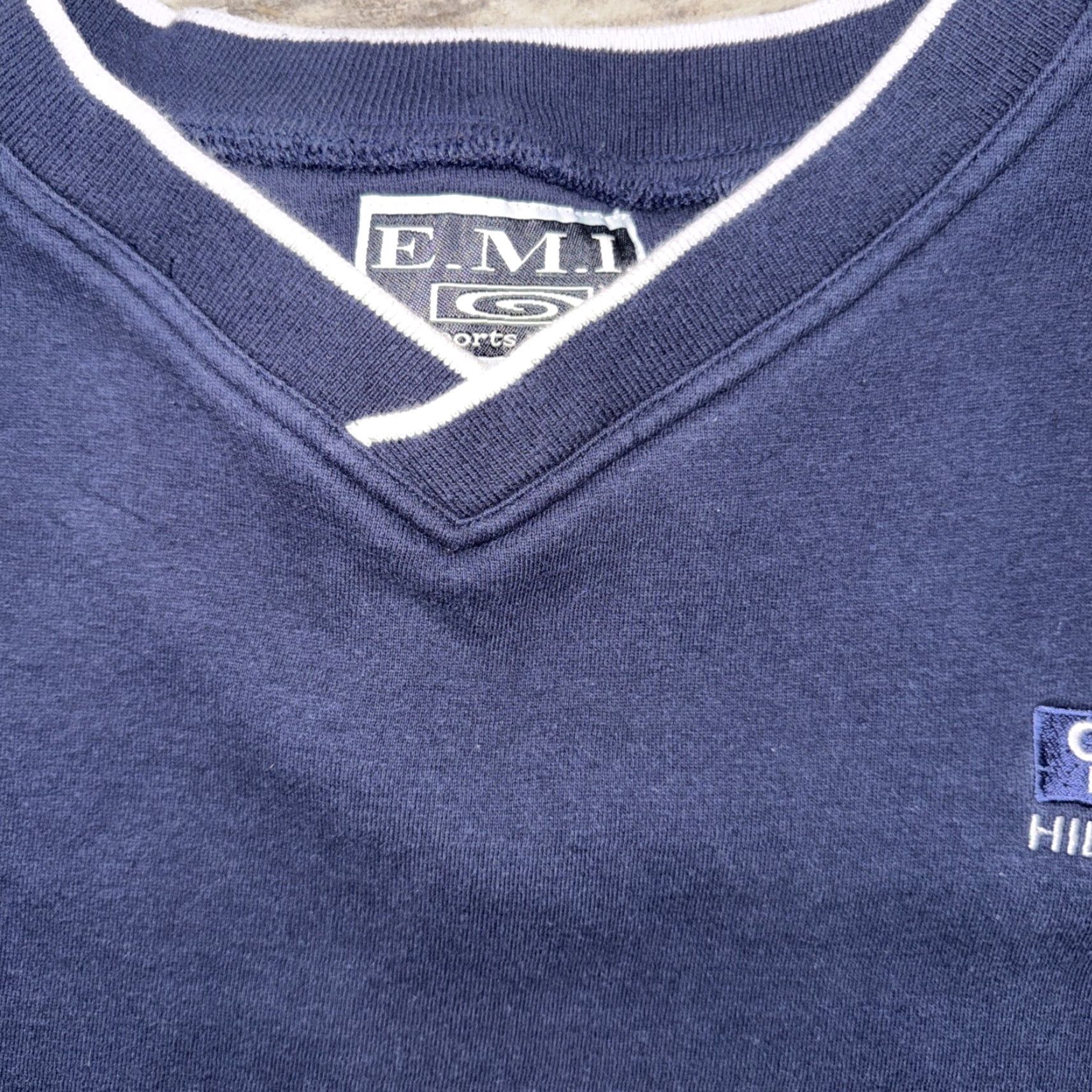 Vintage VINTAGE Hilton Head Shirt Co Sweatshirt Men XXL Navy Pullover V-Neck Fleece Logo 90s Beach Classic USA Shirt Size US XXL / EU 58 / 5 - 4 Thumbnail
