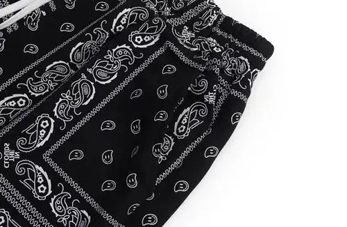 Jean 21SS Indigo Union Japan Black Bandana Paisley Shorts Size US 31 - 4 Thumbnail