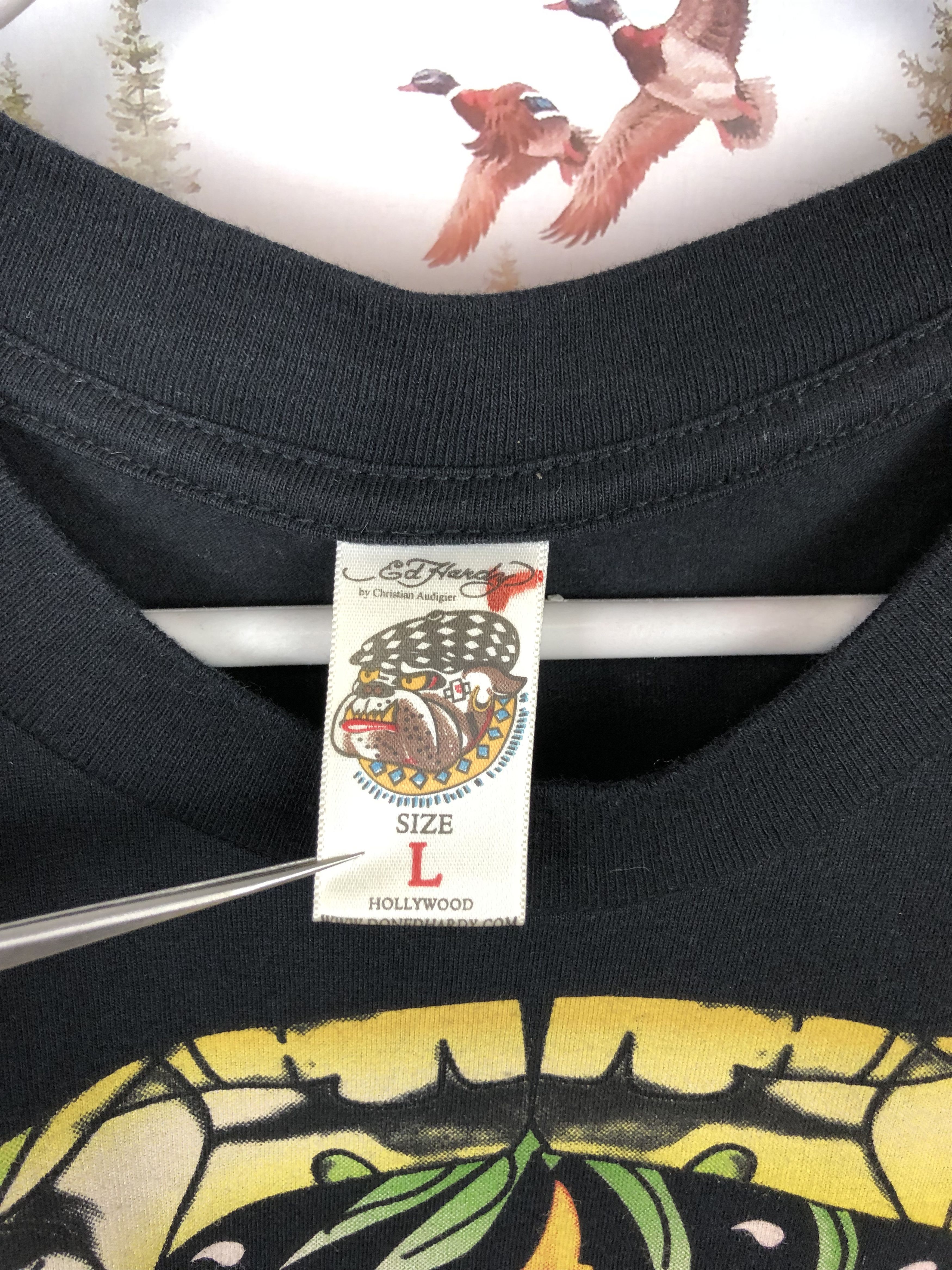 Vintage Vintage Ed Hardy Love Kills Skull Over Print Shirt Tee Hype Size US L / EU 52-54 / 3 - 6 Thumbnail