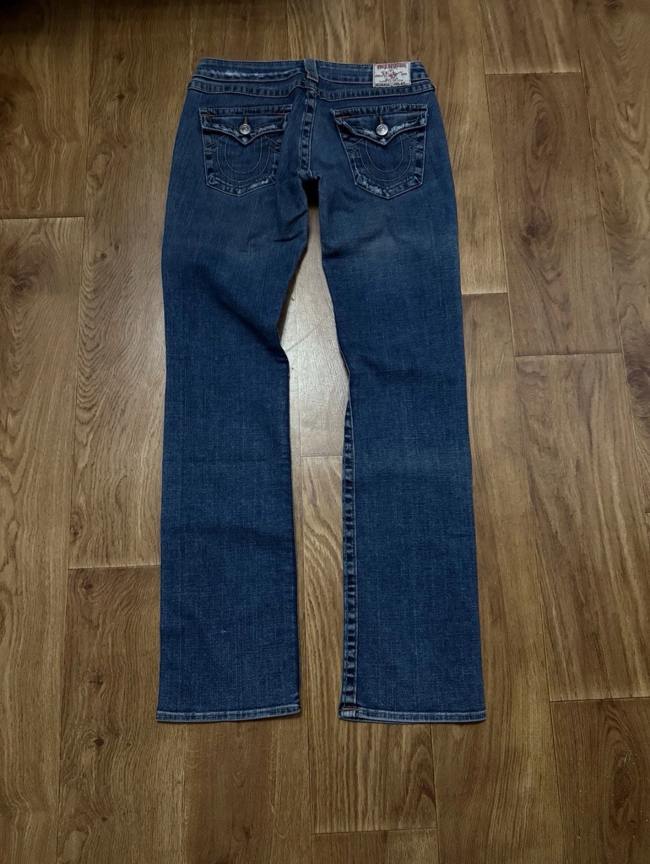 True Religion True Religion Billy Women`s Low Rise Flared Jeans Selvedge Size 29" - 1 Thumbnail