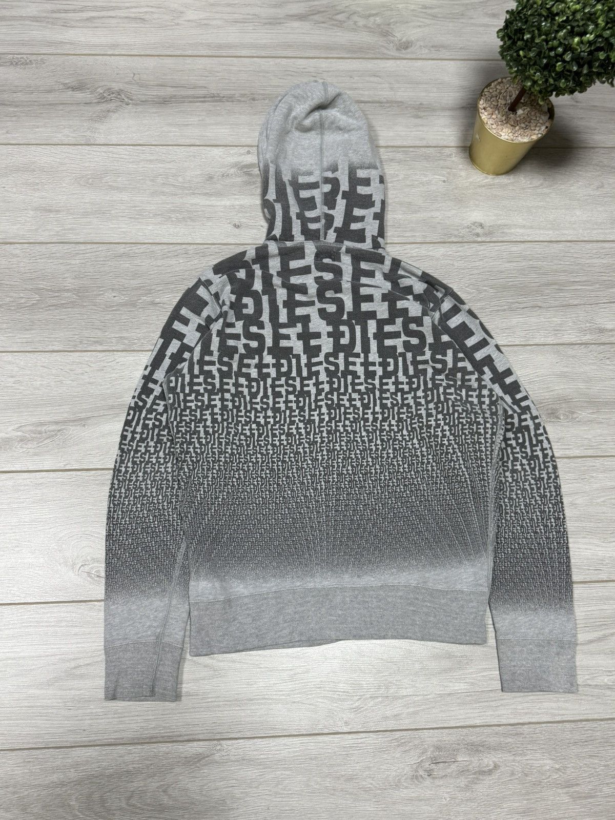 Diesel Diesel vintage monogram all over print letters zip hoodie Size US XL / EU 56 / 4 - 9 Thumbnail