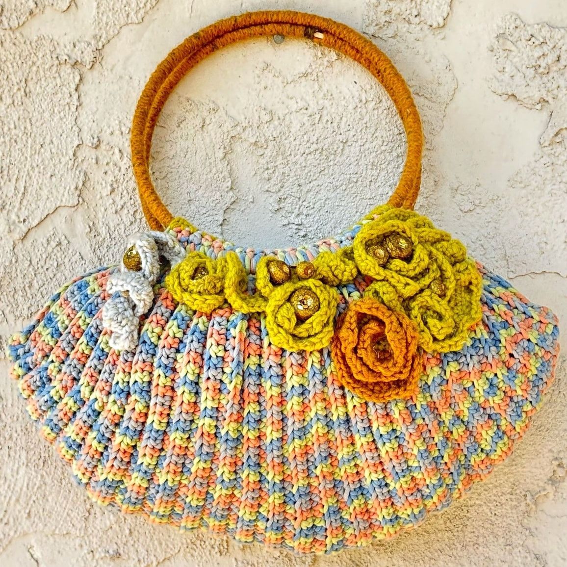 Other Brown & Blue Crochet Bag Size ONE SIZE - 1 Thumbnail