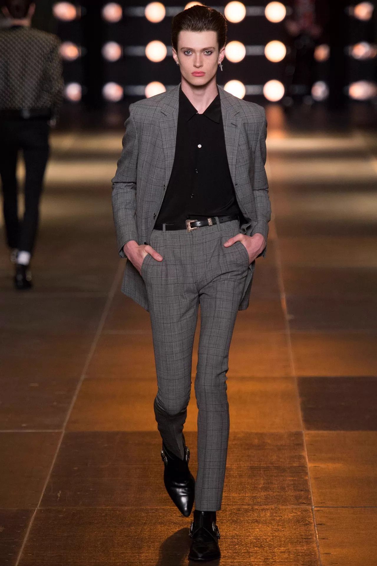 Saint Laurent Paris SLP14SS Black Warrior Silk Shirt 39 Size US M / EU 48-50 / 2 - 9 Thumbnail