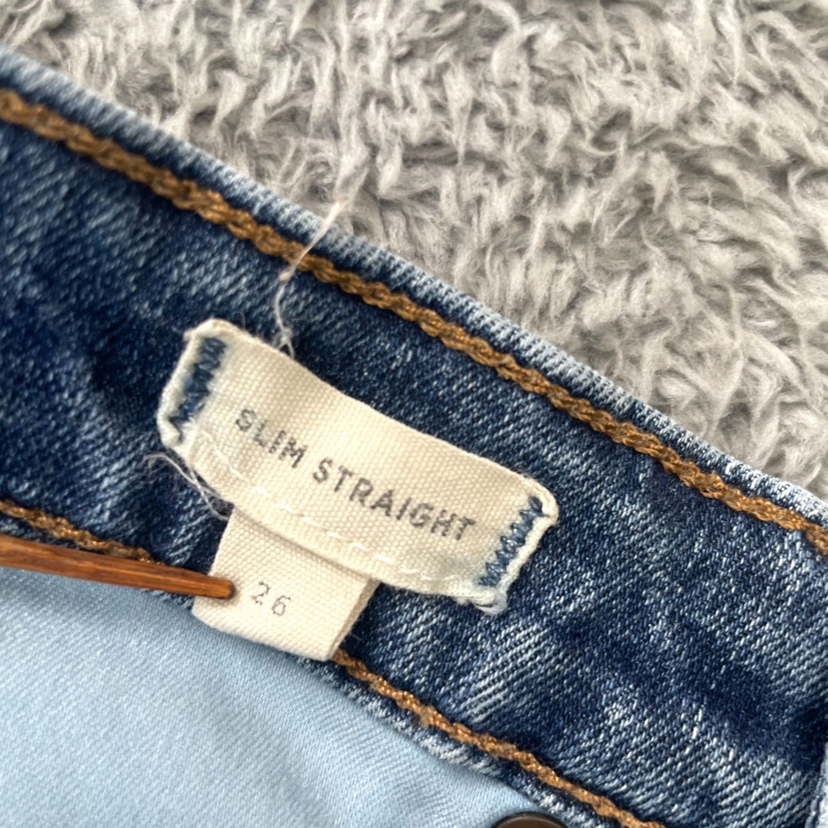 Madewell Madewell Jeans Womens 26 Blue Straight Leg Slim Fit Medium Wash Denim Stretch Jeans Size 26" / US 2 / IT 38 - 4 Thumbnail
