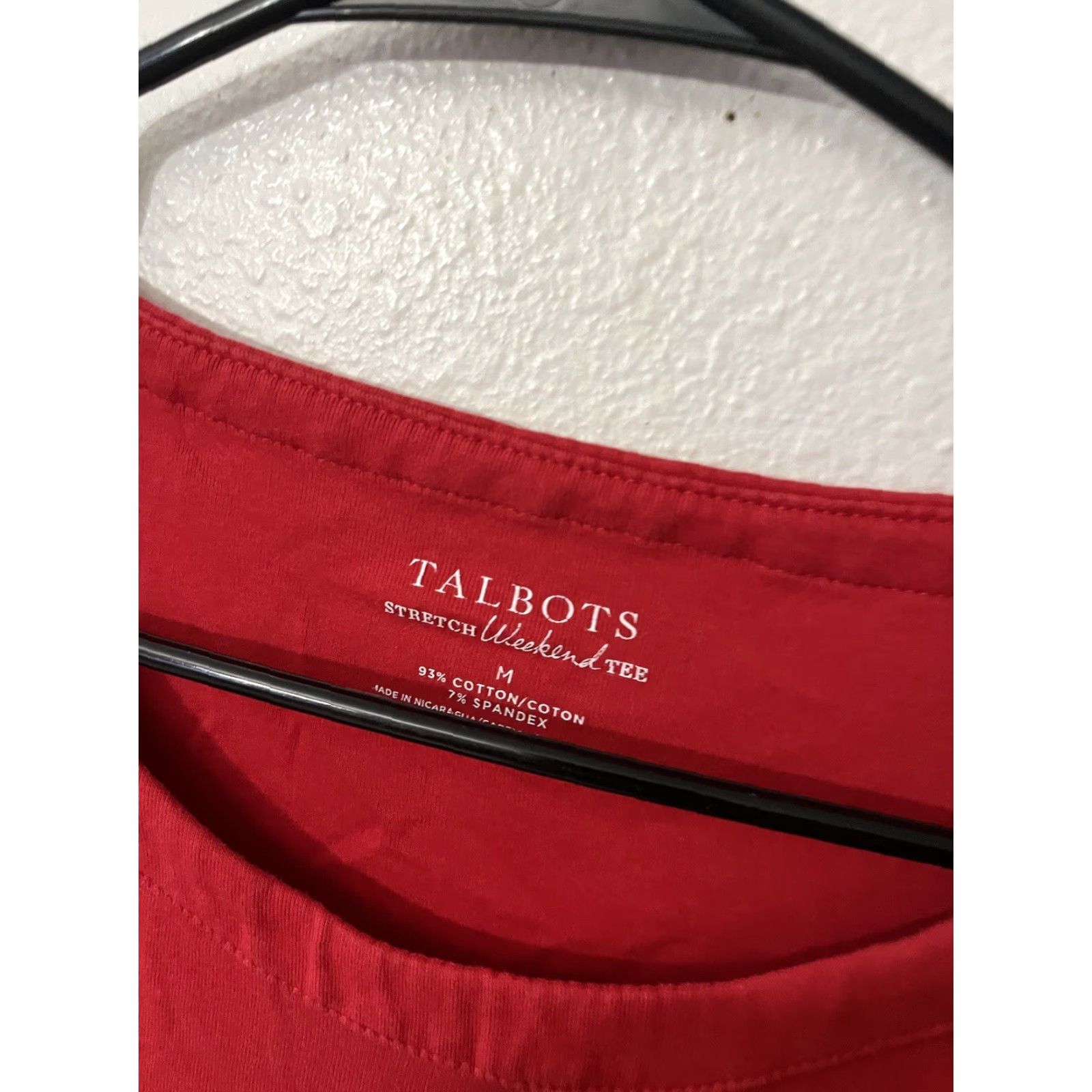 Talbots VINTAGE? Wait the item is Talbots Stretch Weekend Tee Size Medium Red Short Sleeve Women Size 32" / US 10 / IT 46 - 2 Thumbnail