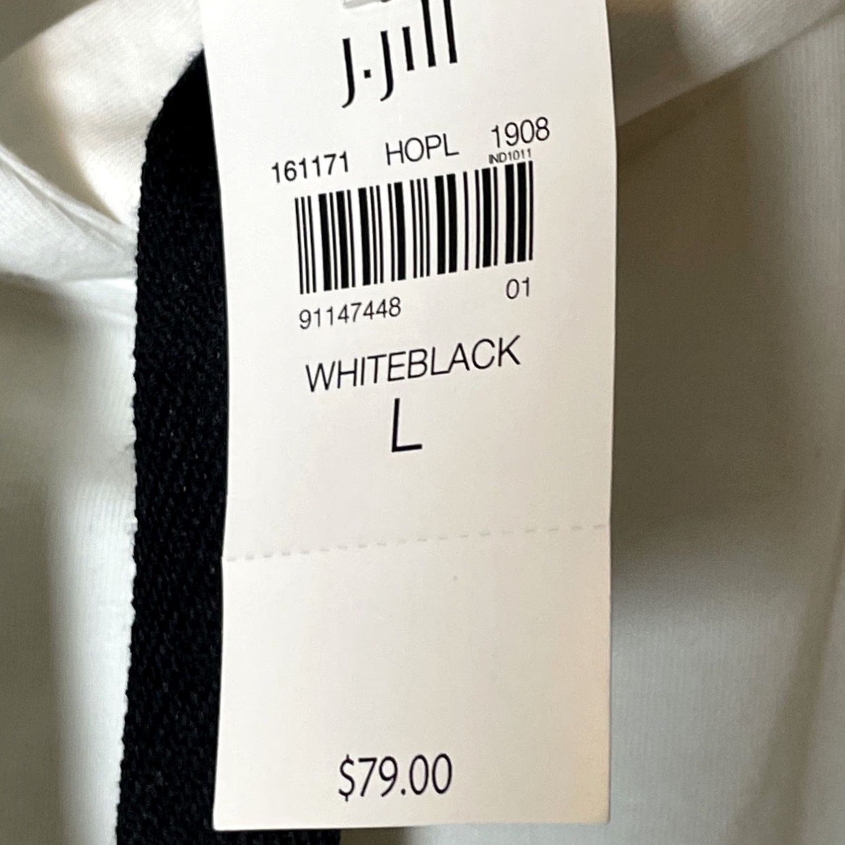 J. Jill J Jill Progress Color Block Hoodie L White Zip Pockets Athleisure Hoodie Ladies Long Sleeve Colorblock Size L / US 10 / IT 46 - 4 Thumbnail