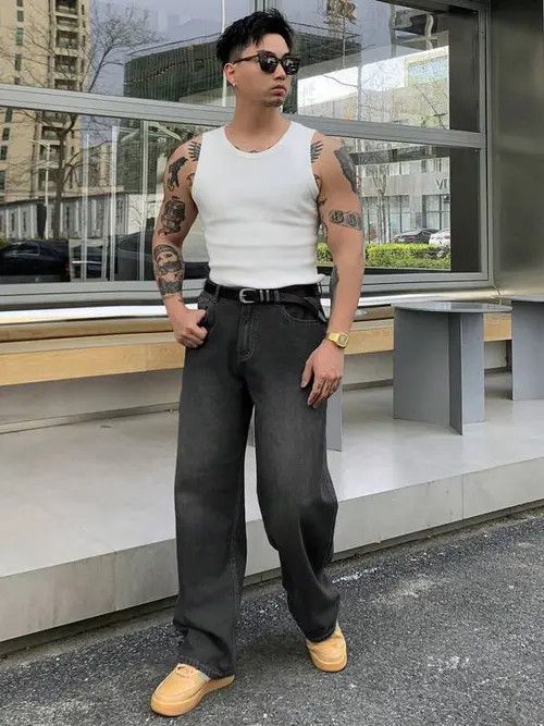 Japanese Brand × Vintage Baggy Washed Jeans Street Size US 34 / EU 50 - 3 Thumbnail