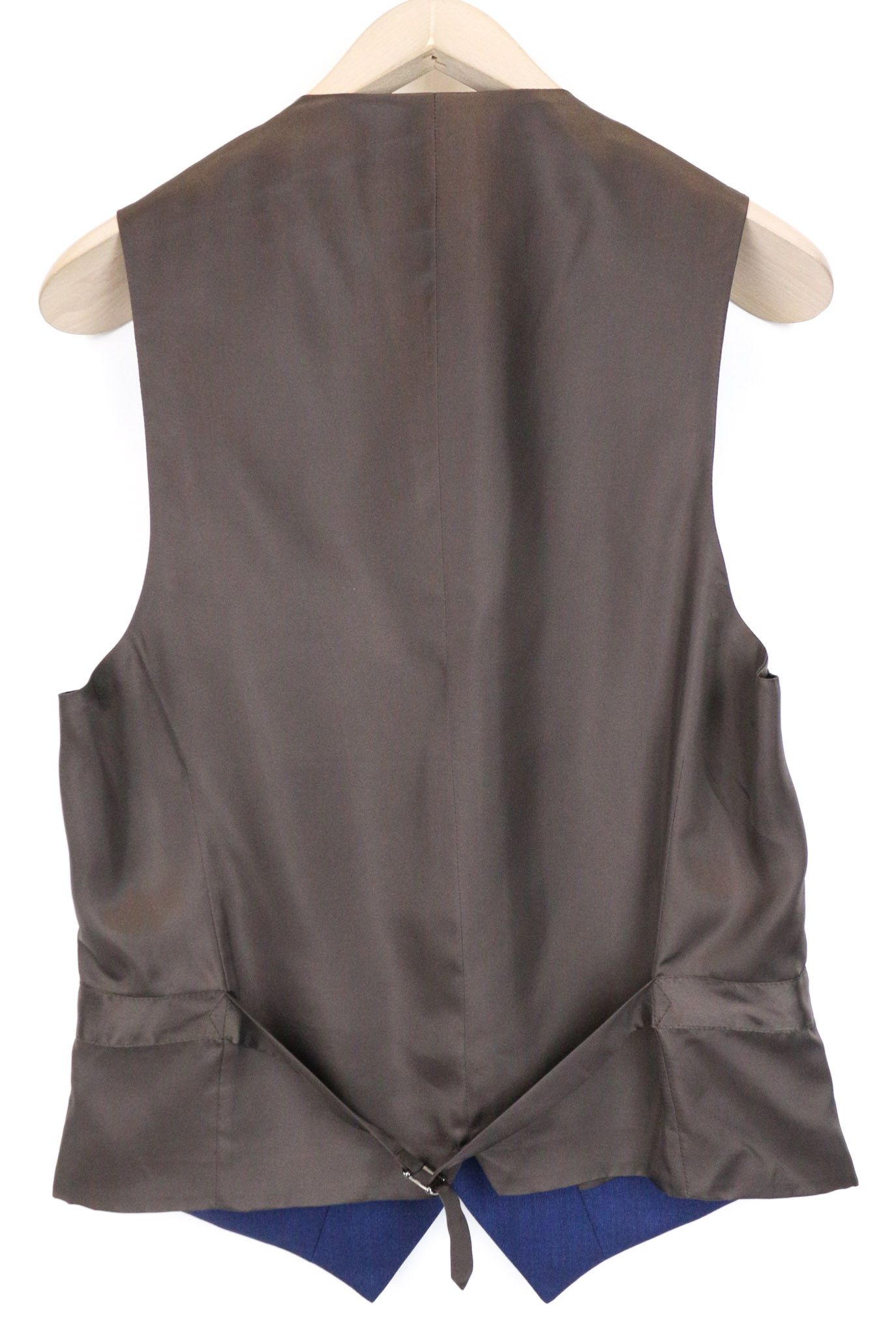 Suitsupply FERRARA UK36R Blue Wool Lined Waistcoat 76260 Size 36R - 2 Thumbnail