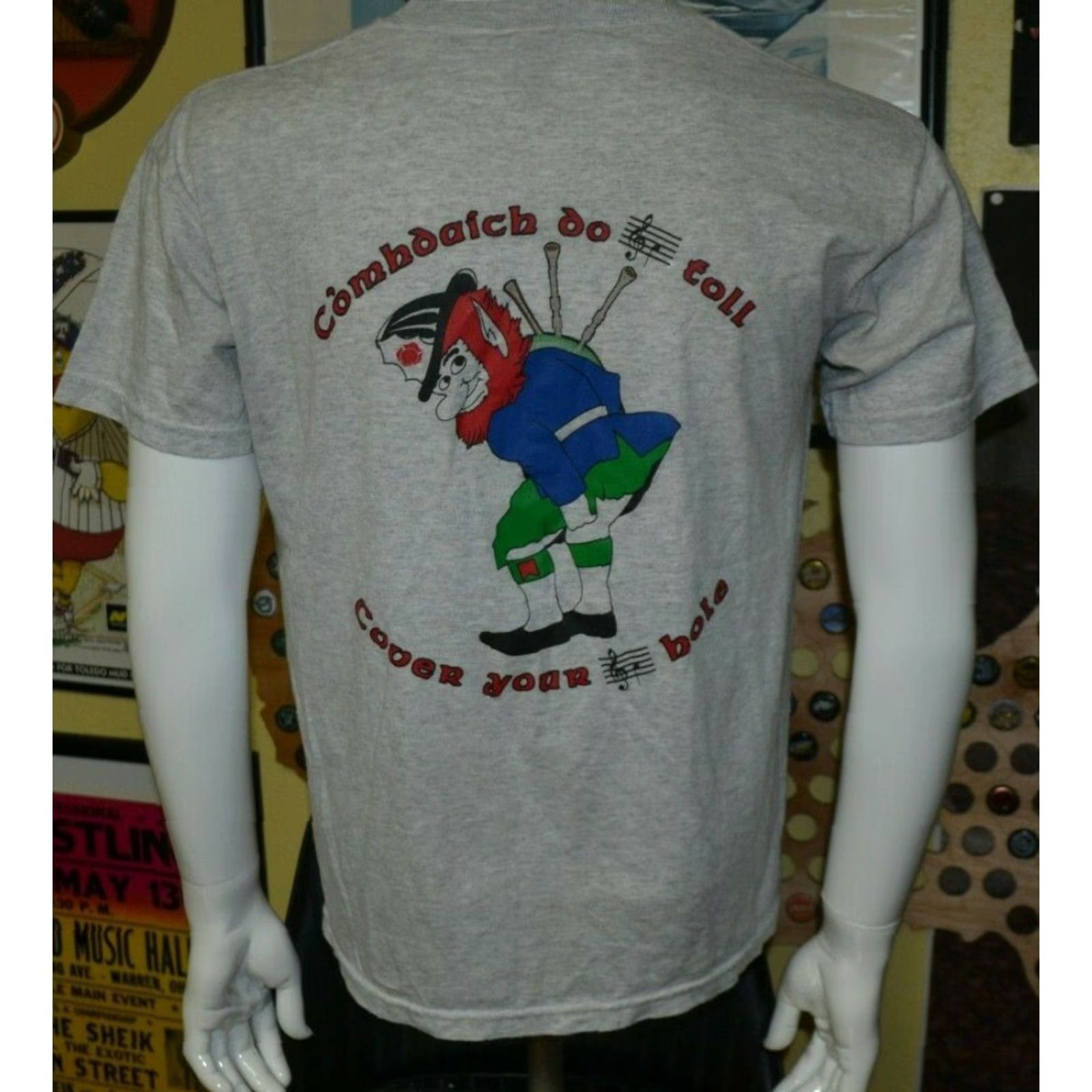 Jerzees Toledo Firefighters Pipes & Drums Cover Your Hole T Shirt Men Medium Gray Jerzees Cotton Blend Graphic Tee Size US M / EU 48-50 / 2 - 4 Thumbnail