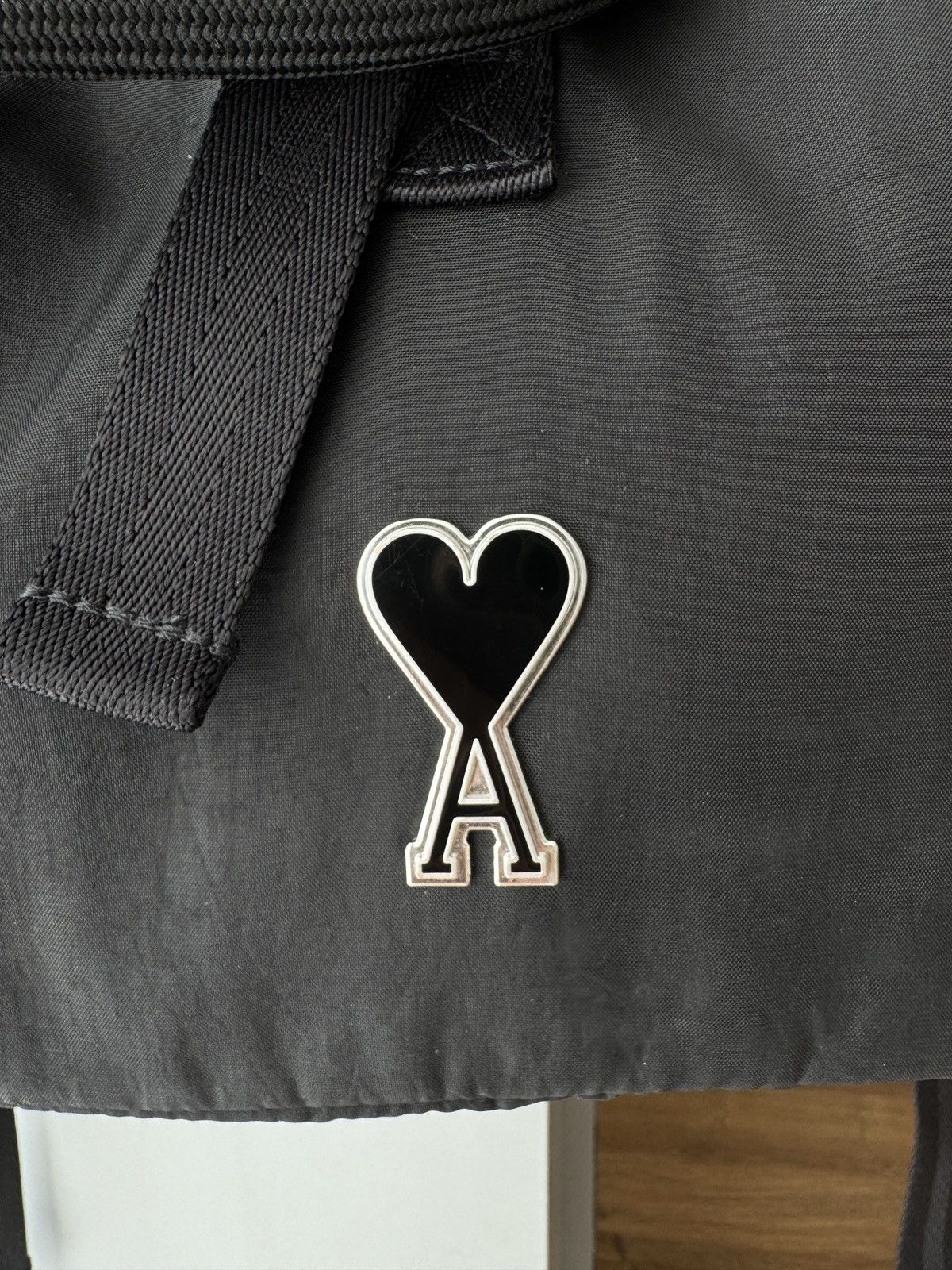AMI AMI Alexandre Mattiussi Black Ami de Cœur Repellent Backpack Size ONE SIZE - 3 Thumbnail