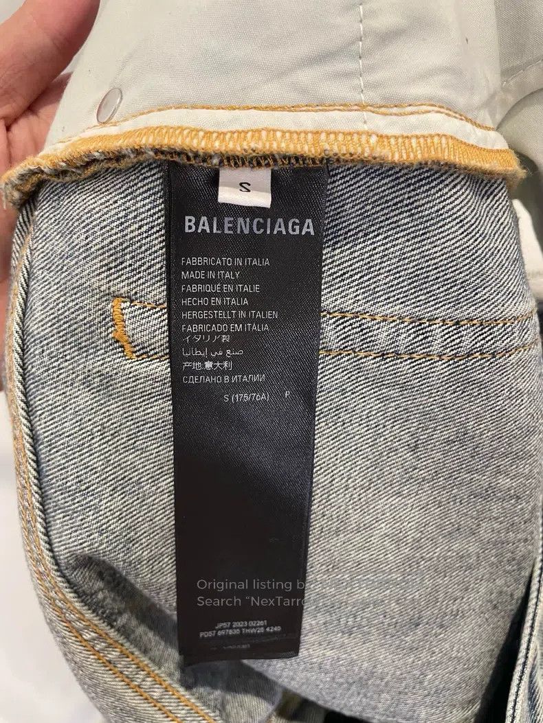 Balenciaga Balenciaga size S Heavy Distressed Washed Denim Shorts Size US 27 - 3 Thumbnail