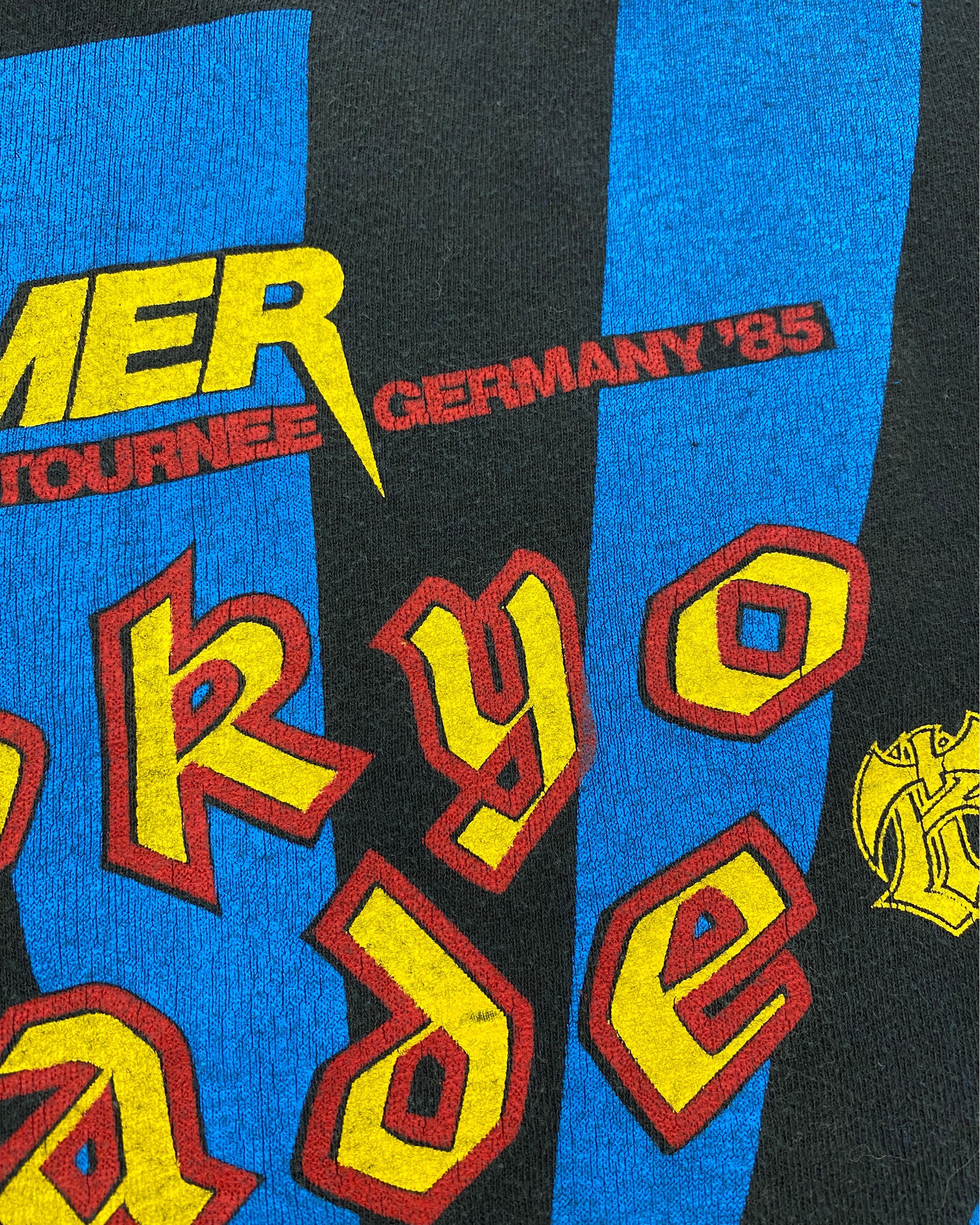 Vintage Metal Hammer 1985 Cut Off Tournee Band T-Shirt Size US M / EU 48-50 / 2 - 3 Thumbnail